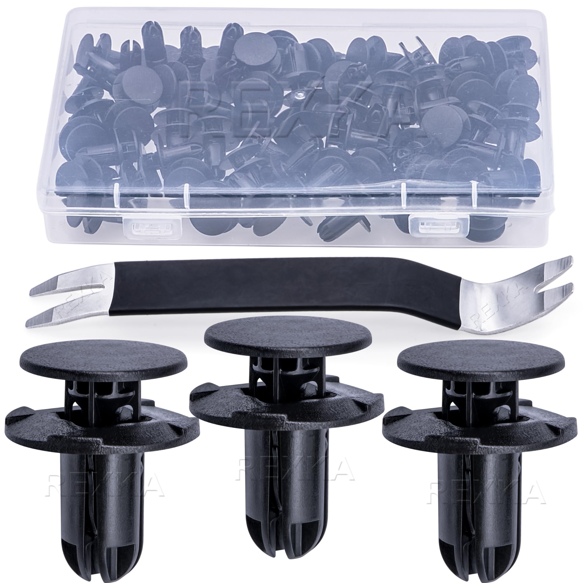 Rexka 51Pcs Fender Liner Push-Type Retainer Clip Fastener For Hyundai Kia 86595-2T500 Accent,Azera,Elantra,Equus,Genesis,Ioniq,K