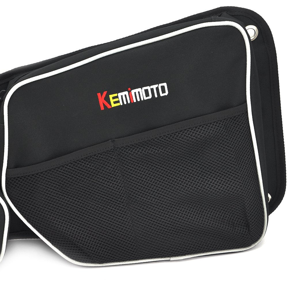 Kemimoto Utv Door Bags For Polaris Rzr Xp 1000, 2014-2018, Black, 7L, 2-Pack