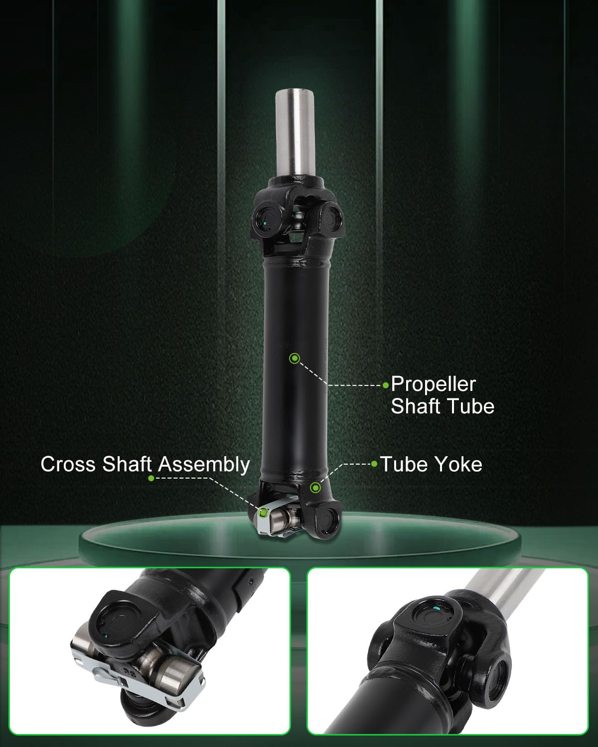 SCITOO Steel Rear Driveshaft Assembly 18.9 for Jeep Wrangler 1987-1993, OE# 976-746, 976746, 52098218, 530