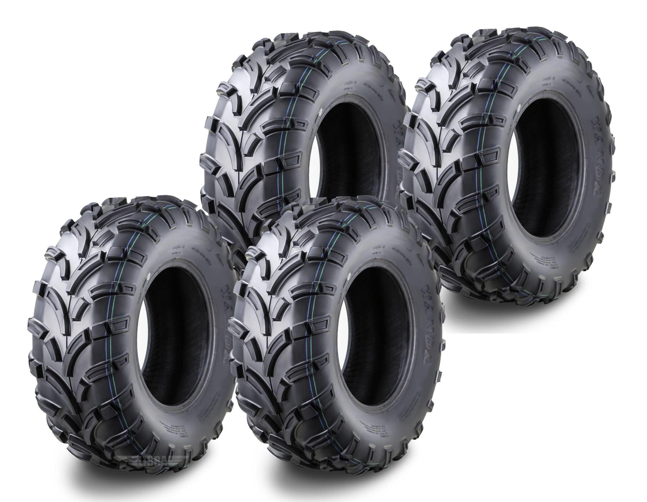 Wanda High Load Atv/Utv Tires 25X11-12 6Pr Lit Mud, Set 4