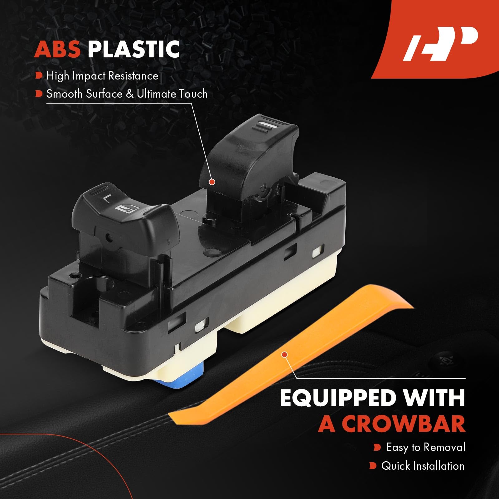 A-Premium Right Passenger Side Power Window Switch Compatible with Chevrolet Colorado 2004-2012, GMC Canyon 2004-2012, Hummer H3 2006 2008-2010, Isuzu i-280 i-350, Replace# 15205244