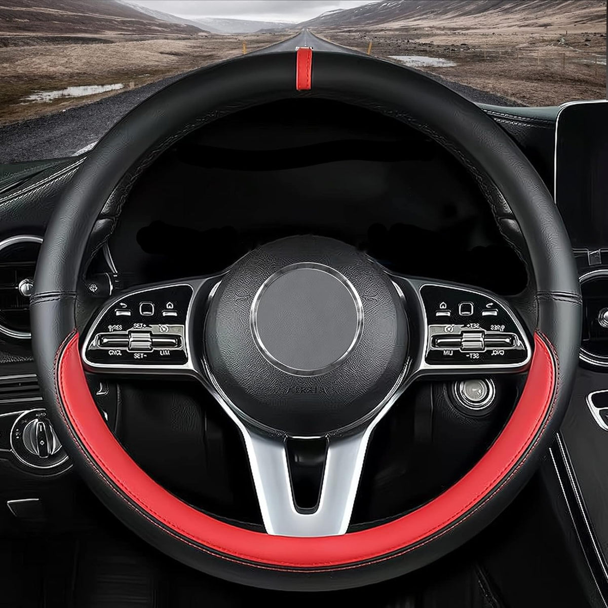 Custom Fit For Buick Car Steering Wheel Cover, Nappa Leather Car Steering Wheel Cover Non-Slip Steering Wheel Cover, Designed Fo