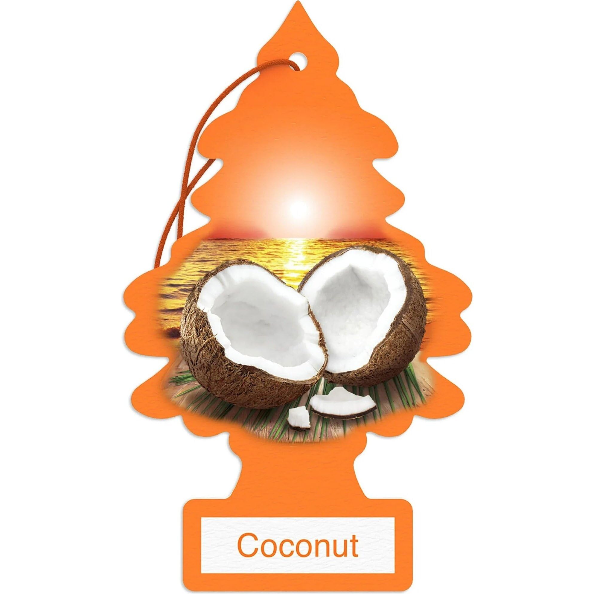 LITTLE TREES Car Air Freshener | Hanging Paper Tree for Home or Car | Coconut | 24 Pack