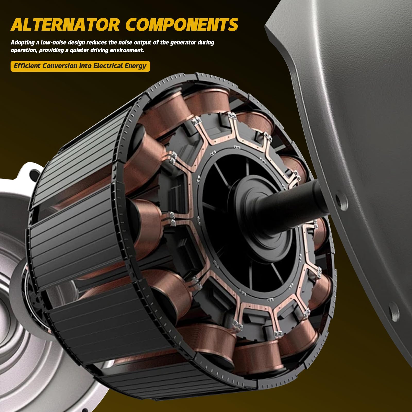 YINAVAGAD 373002E200 1.8L 2.0L L4 Alternator for Hyundai Elantra 2011-2017, for Kia Forte Forte5 Forte Koup Soul 2012-2016, Repl