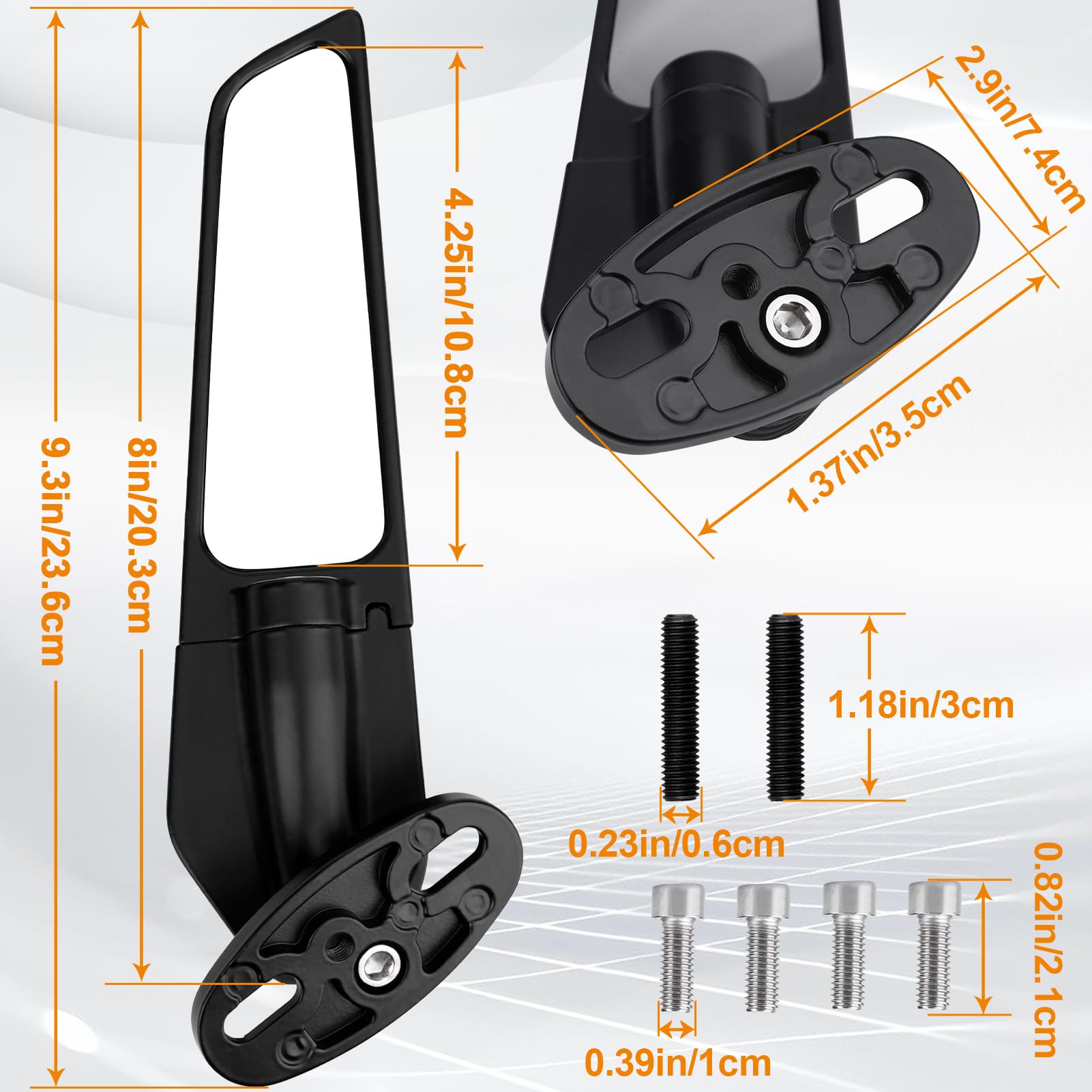 Ninja 400 Mirror Compatible With Kawasaki Ninja 400 250 300 650 Zx6R Zx10R H4