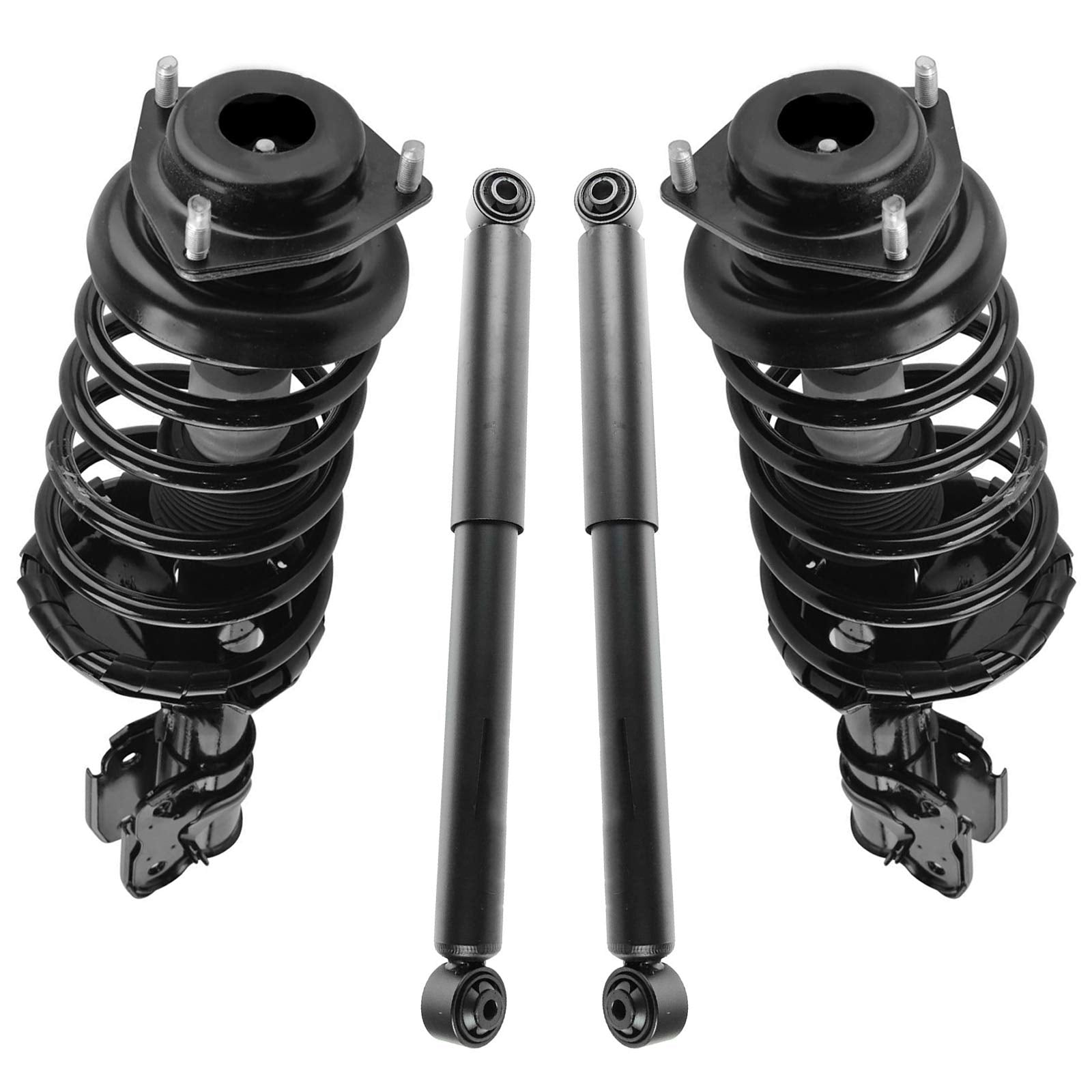 Trq Front And Rear Complete Strut Assembly & Shock Absorber Kit Complete Strut & Coil Spring Assembly Compatible With 1997-1999