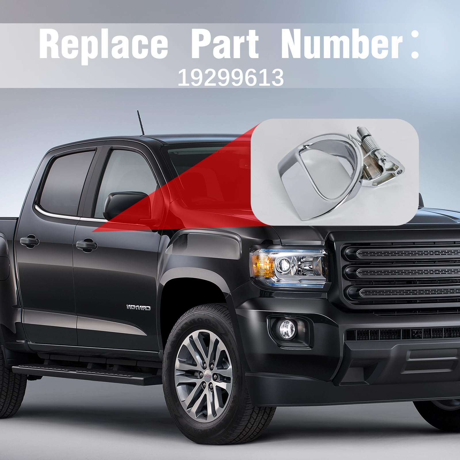 Faersi Inside Interior Chrome Door Handle Passenger Right Side Replacements For 2006-2011 Chevrolet Hhr #19299613 (Silver)