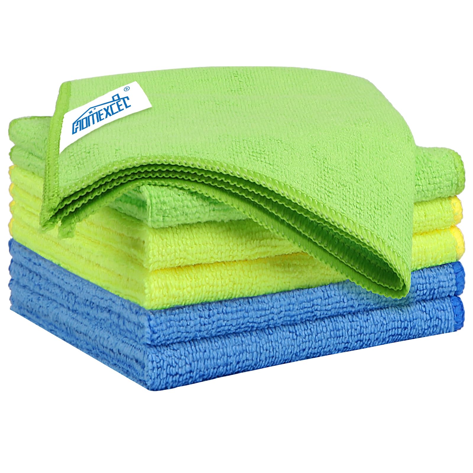 Homexcel Microfiber Cleaning Cloth 6 Pack, 12.5 X 12.5 Inch Microfiber Towels For Cars, Ultra Absorbent Cleaning Rags, Lint Free