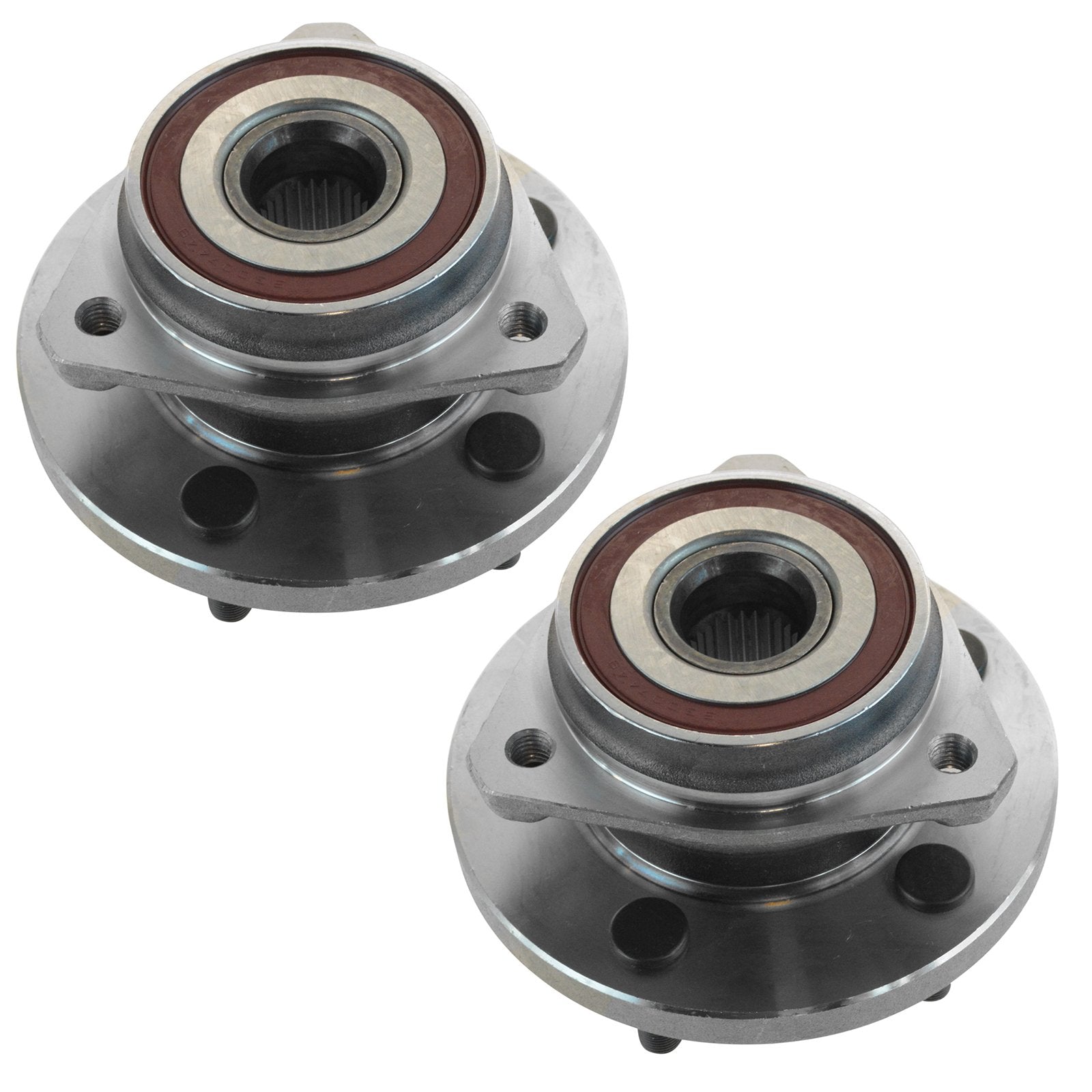 Trq Front Wheel Hub Bearings Assembly Set Compatible With 1999-2004 Jeep Grand Cherokee