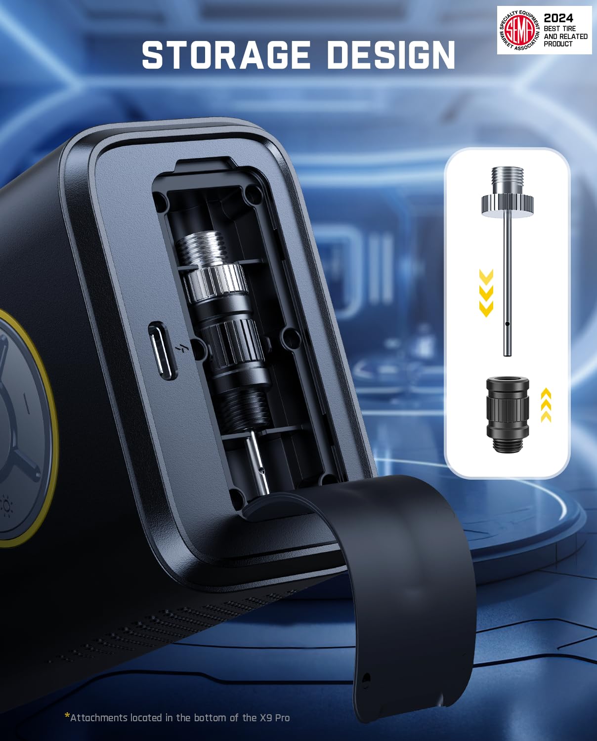 Fanttik X9 Pro Portable Tire Inflator For Motorcycle, 27S Fast Inflate Electric Bike Pump With Digital Tire Pressure Gauge, 150P