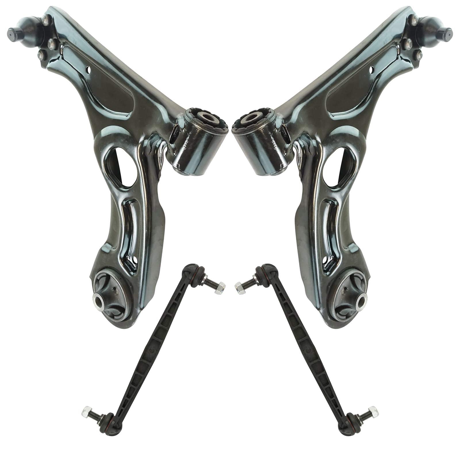 TRQ Front Suspension Kit Control Arm with Ball Joint Sway Bar Stabilizer Link Compatible with 2012-2020 Chevrolet Sonic