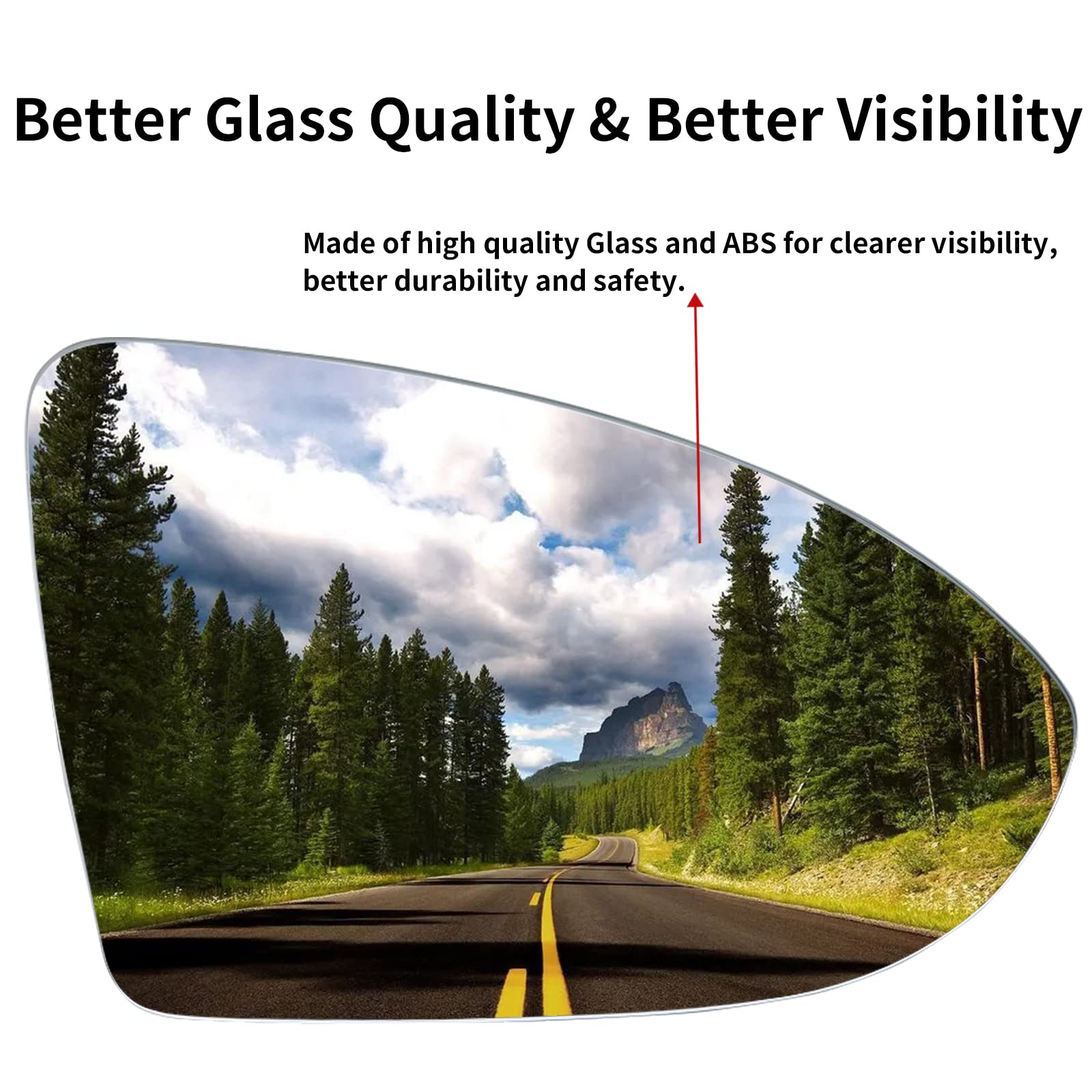 LOIYLLEN Passenger Side Mirror Replacement for Volkswagen VW Golf MK7, 2015-2021 Golf Golf GTI, 2015-2019 Golf R Golf SportWagen