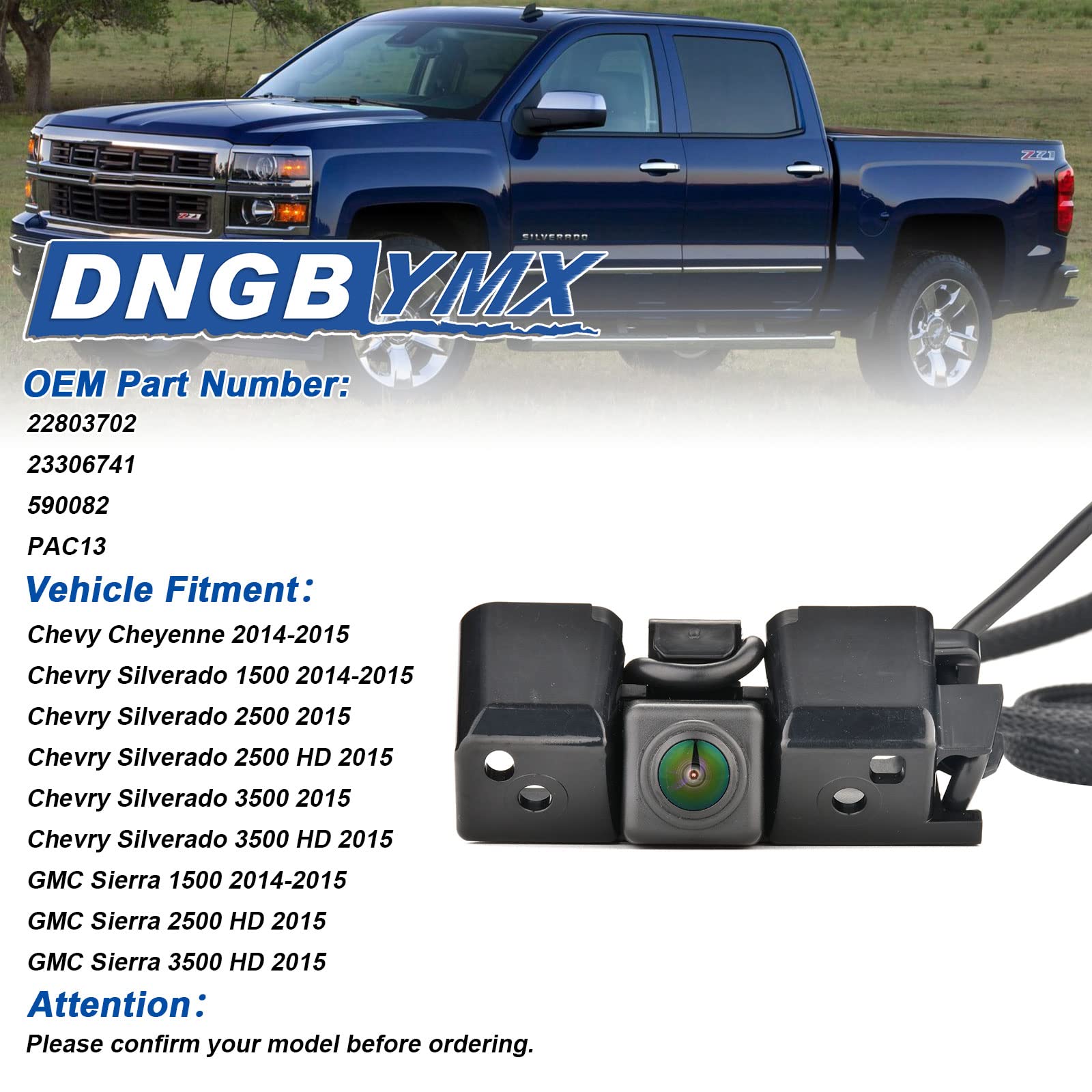 Backup Camera Rear View Camera Compatible With 2014 2015 Chevy Silverado Cheyenne Gmc Sierra 1500 2500 Hd 3500 Hd Replaces # 228