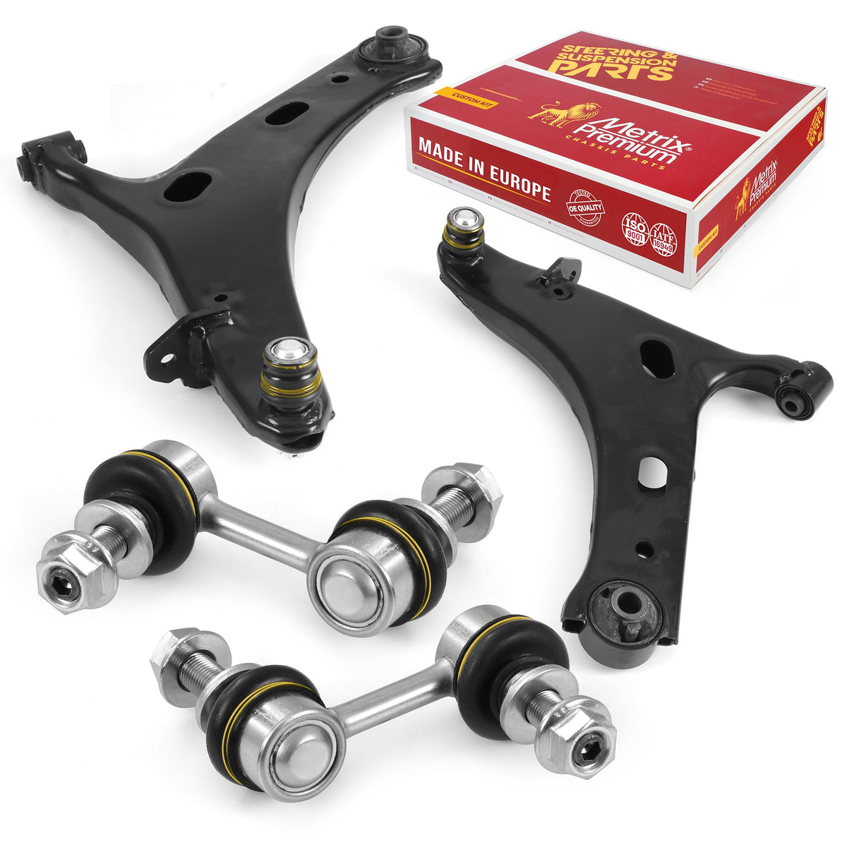 Metrix Premium Chassis Parts - 4 Pc Front L/R Lower Control Arm & Front L/R Sway Bar Stabilizer End Link Kit Fits 2014-2018 Suba