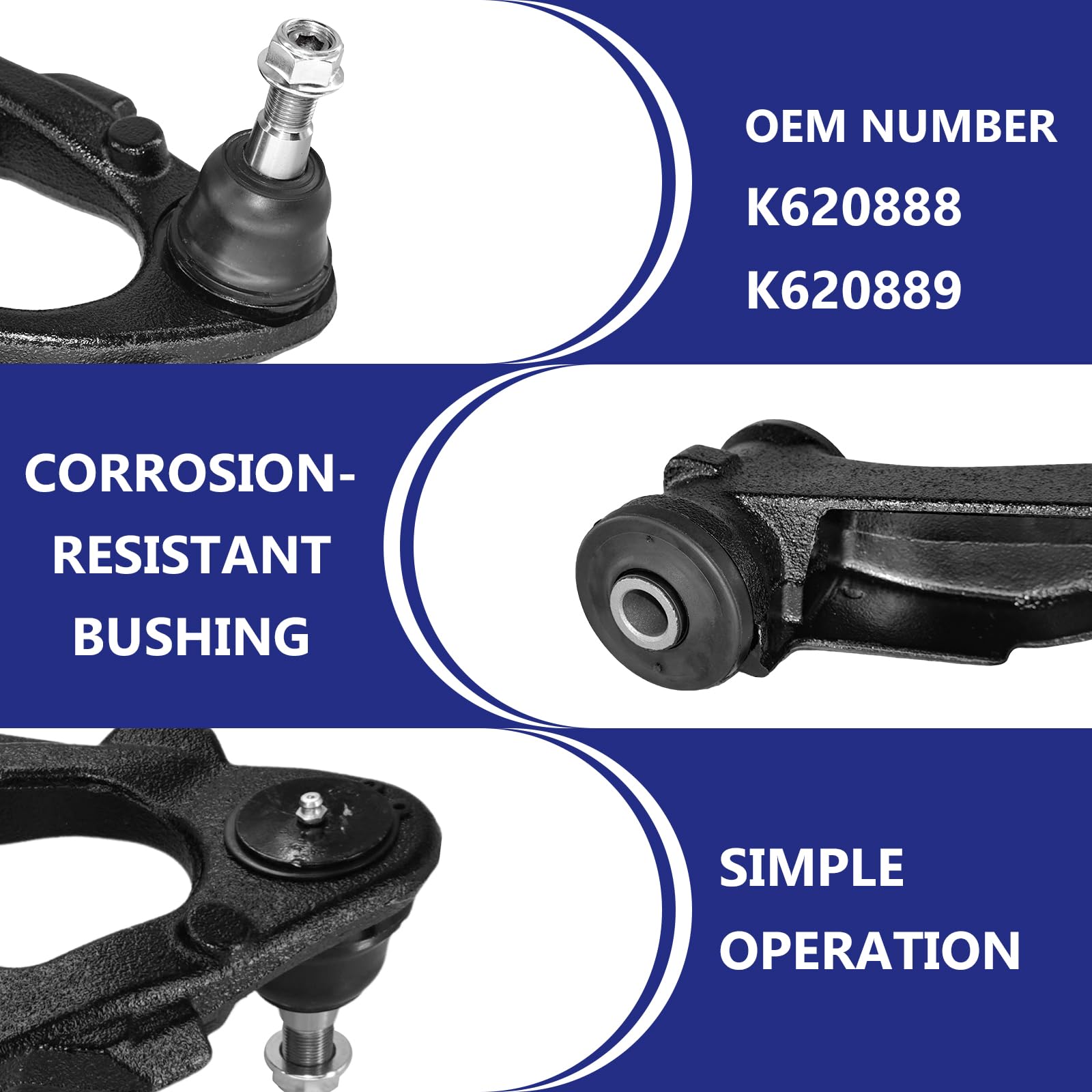 HAWK BROTHER 12pcs Suspension Front Control Arms Ball Joints Sway Bar Tie Rod End Link Replacement for 2007-2015 Silverado1500 S