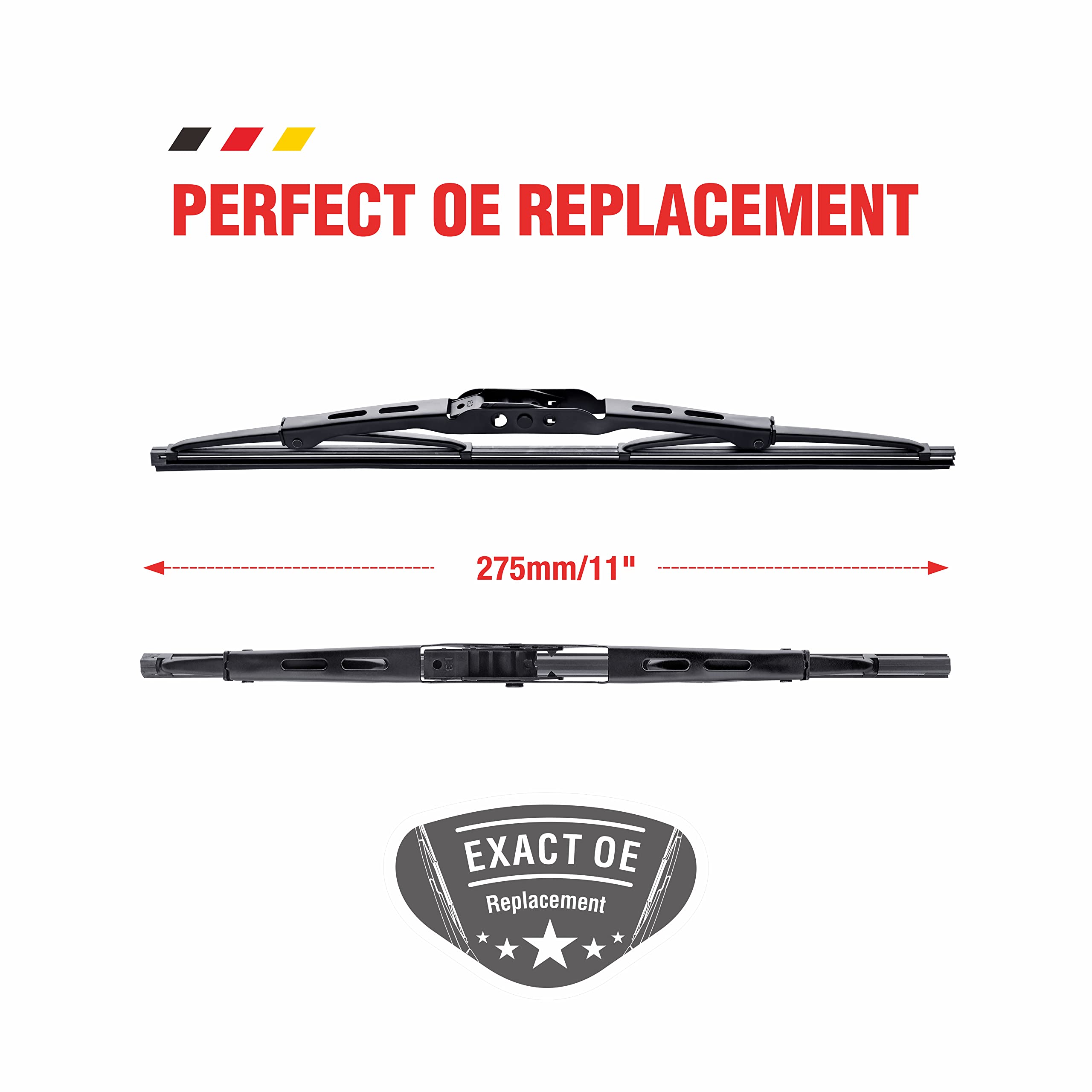 Berg Regen Rear Wiper Blades 11 Inch(11-1), Replacement For Gmc Acadia 2017-2013, Cadillac Spx 2016-2010, Cadillac Xt5 2022-2017