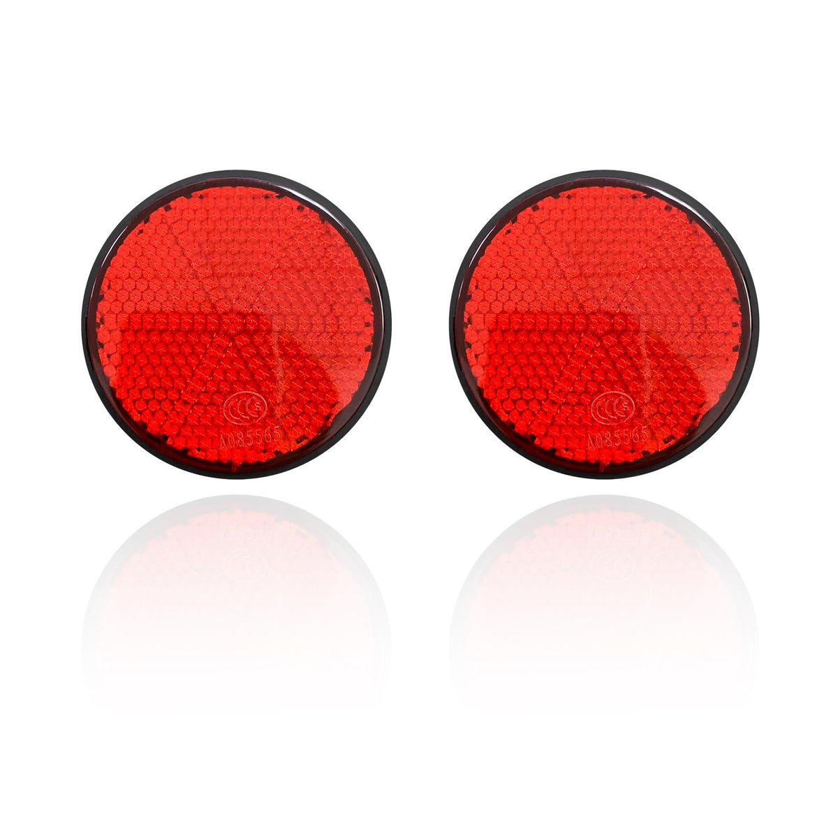 Dickno 2 PCS M6 x 1.0 Motorcycle Reflectors, Plastic Screw Mount Reflective Warning Reflector, Universal Motorbike Rear Safety R