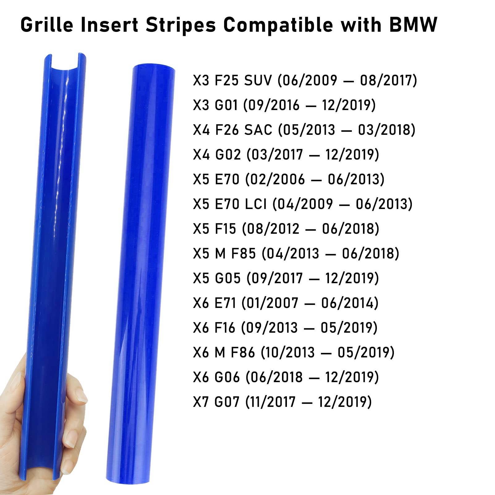 Jaronx Compatible with BMW V Brace Cover,Grille Inserts V Bar Brace Wrap Covers Compatible with BMW X3 F25 G01/ X4 F26 G02/X5 E7