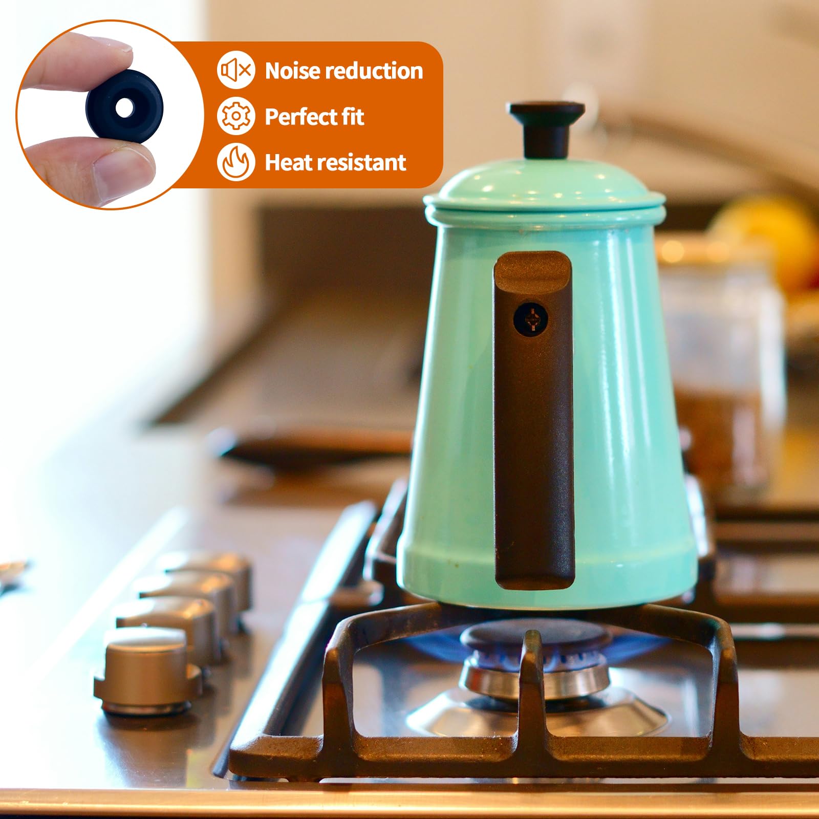 OXDFK 6 PCS RV Stove Top Grommets, Rubber RV Stove Top Grommets Kit for Magic Chef and for Atwood Stove Grates, Camper Stove Cov