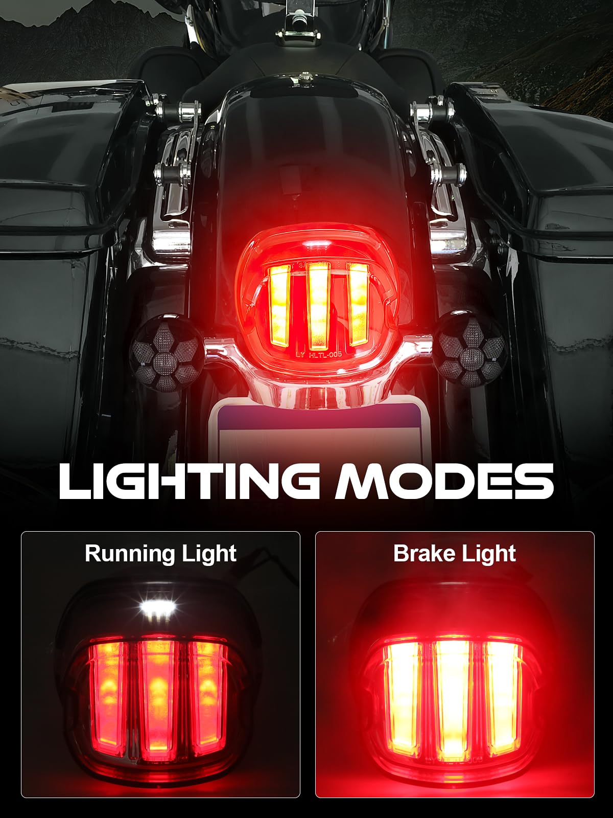 Audexen New Brighter Led Tail Light Dot Approved Brake Lights Compatible With Harley Sportster Dyna Softail Touring Fatboy Electra Heritage Road Glide Road King