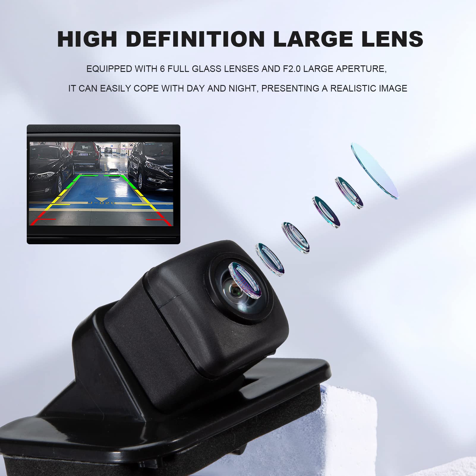 Nfspeeding Rear View Backup Camera 590-440 Fits Honda Accord Sedan/Elx/Touring 2014 2015 2016 2017 Parking Assist Camera, Replac