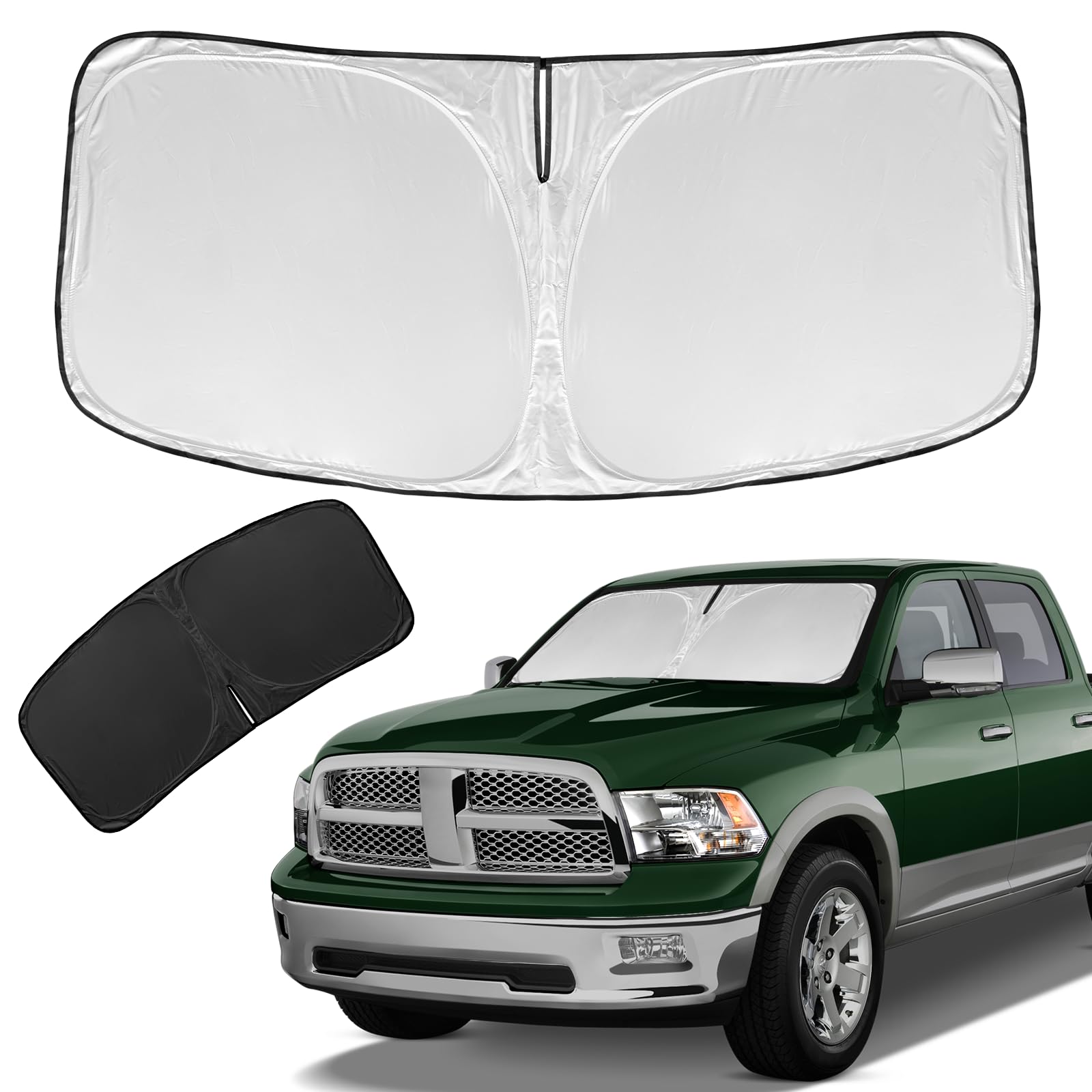 For Dodge Ram 1500 Sun Shade Sunshade Windshield Cover - 4 Layers Front Window Shade For Or 2019-2024 2025 Ram 1500 2Dr Regularc