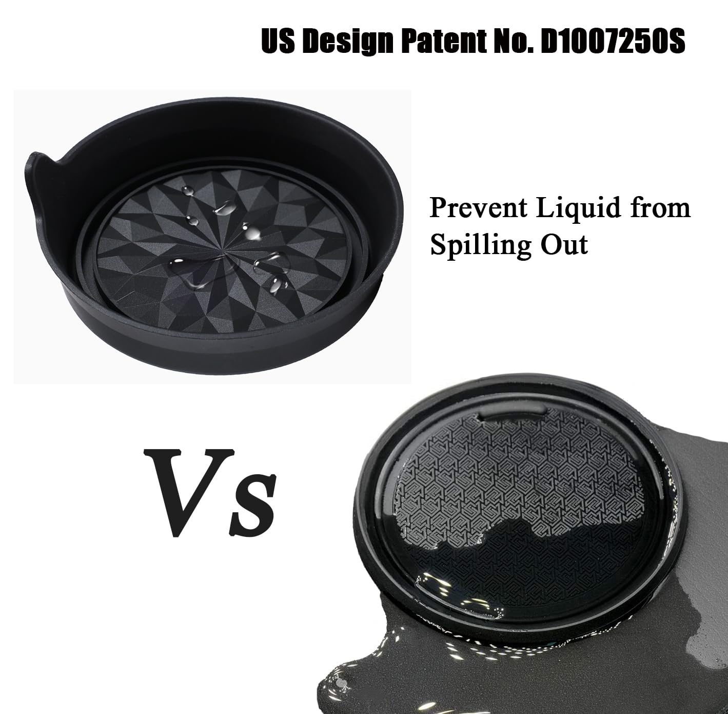 Amooca Car Cup Coaster Universal Automotive Waterproof Non-Slip Cup Holders Sift-Proof Spill Holder Car Interior Accessories 4 P