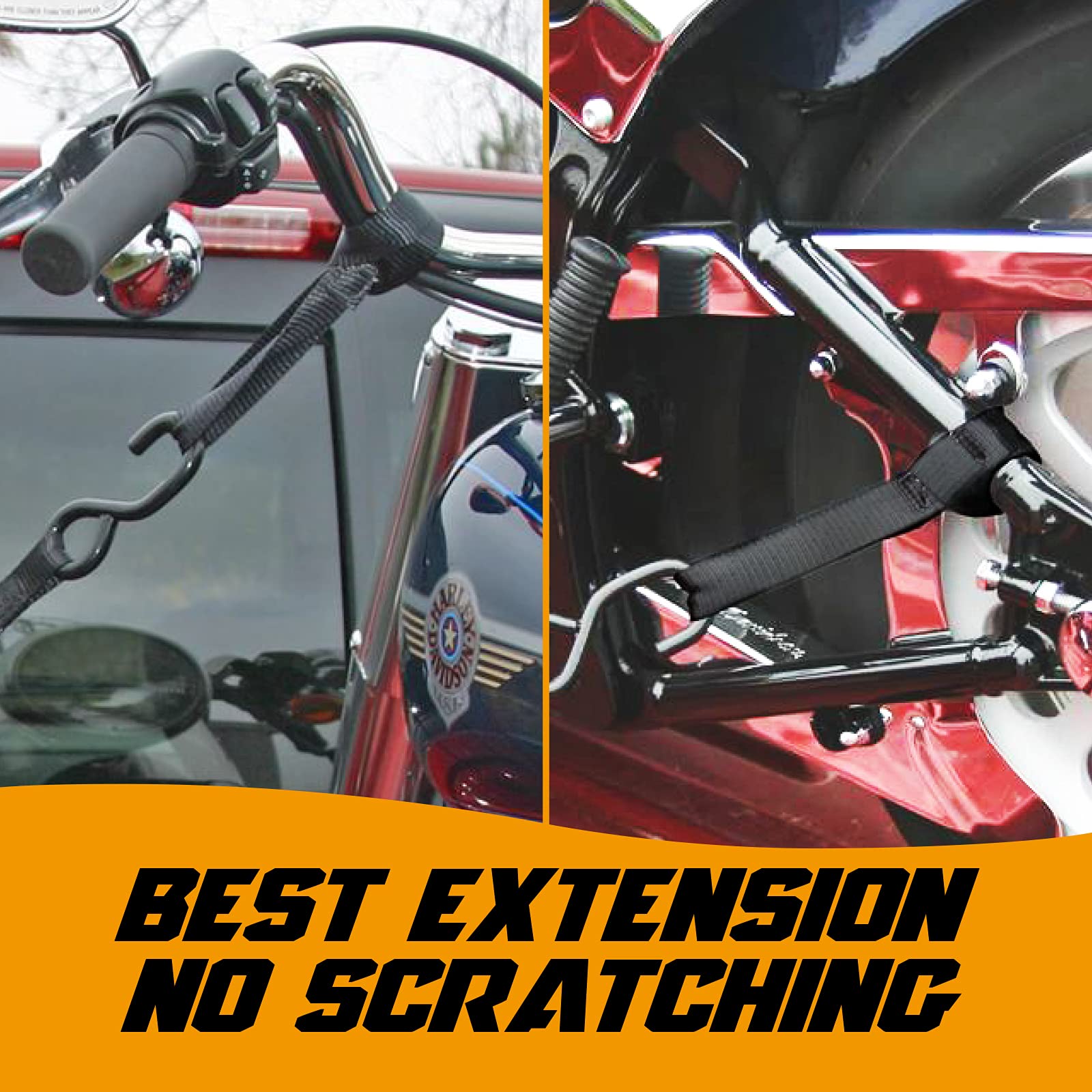 Soft Loop Tie Down Straps - 1.5 X 18 Inches, 8800Lbs Breaking Strength, Soft Loops For Securing Atv, Utv, Motorcycles, Scooters,