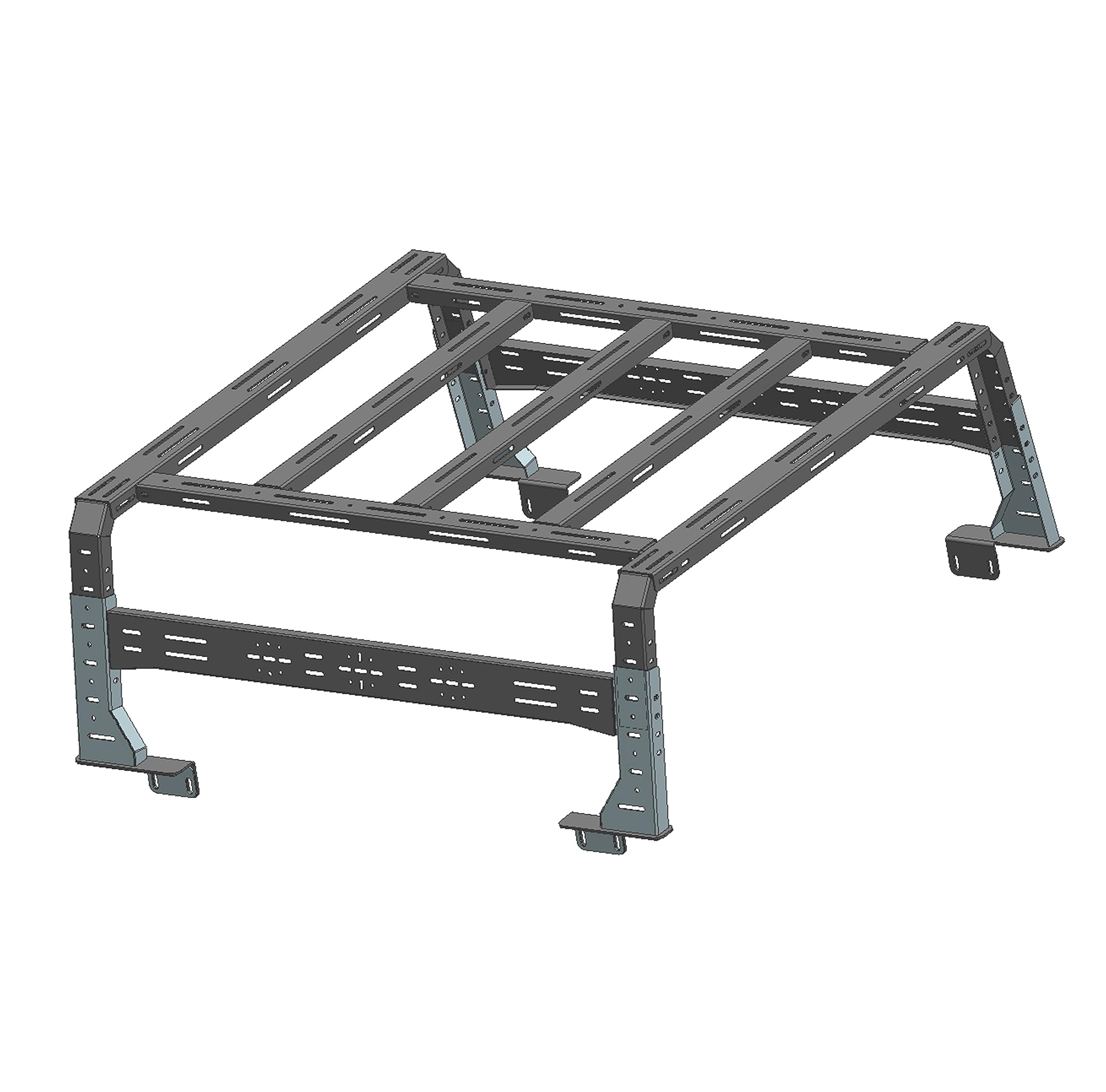 Black Horse Overland Bed Rack Black Compatible With 2020-2024 Jeep Gladiator-Tr09B