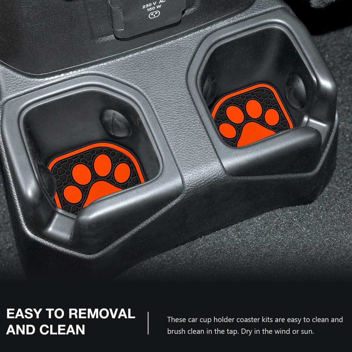 Auovo Auto Cup Holder Inserts Coaster Fit For 2018-2023 Wrangler Jl Jlu 2020-2023 Gladiator Accessories Jt Cup Mat Pad Interior