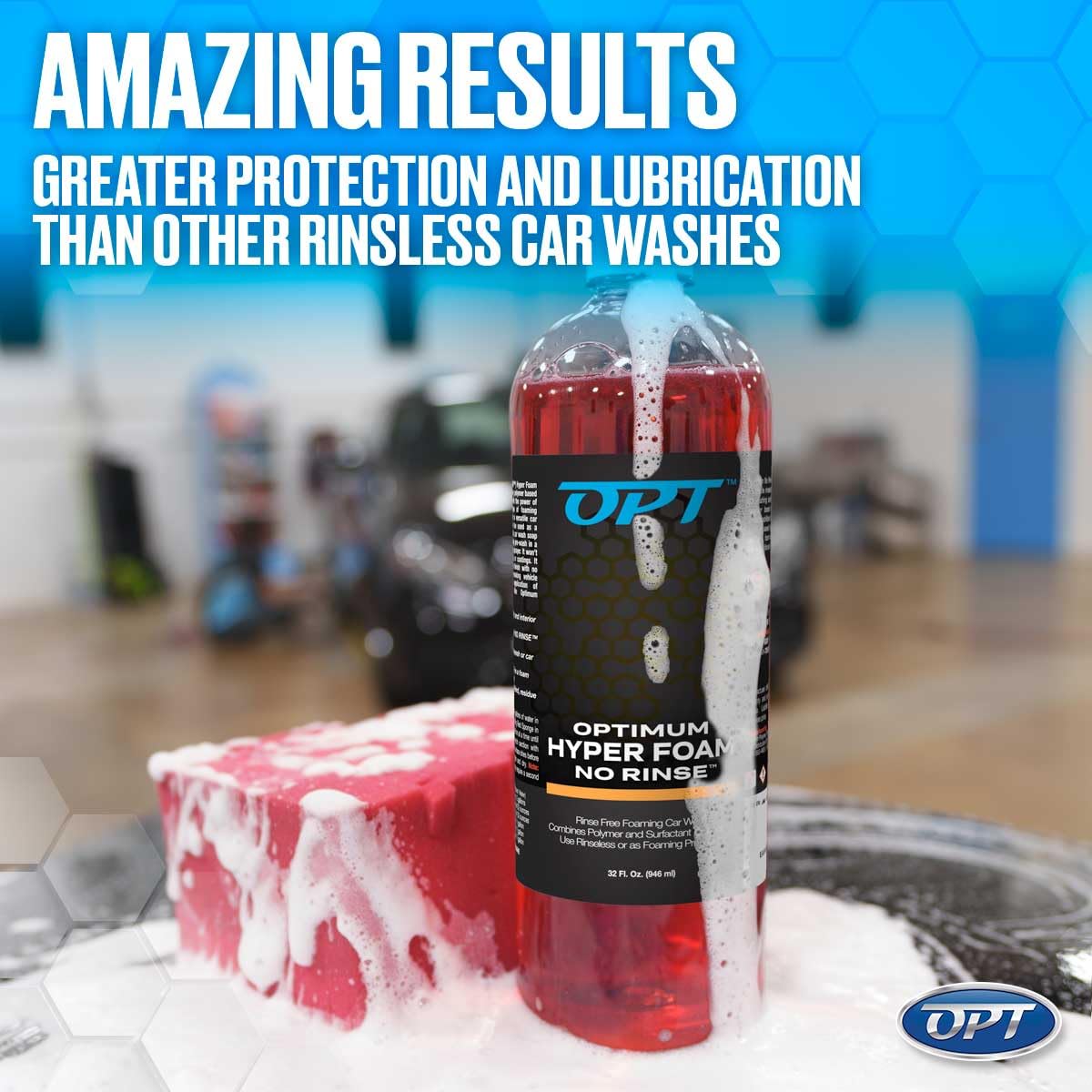 Optimum Hyper Foam Onr Rinseless Foaming Car Wash Soap - Spray-On, Agitate, No Rinse, And Dry - Rinseless Car Wash With Foam And