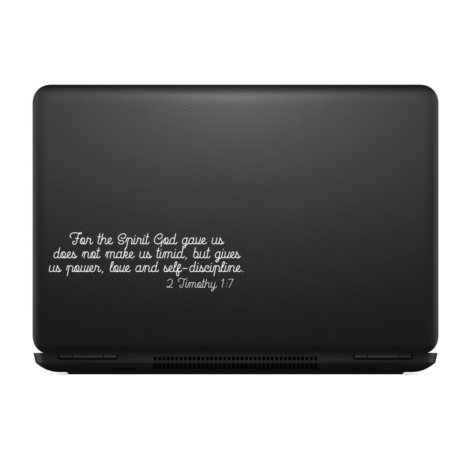 Bargain Max Decals 2 Timothy 1:7 Verse Sticker Decal Notebook Car Laptop 8' (White)
