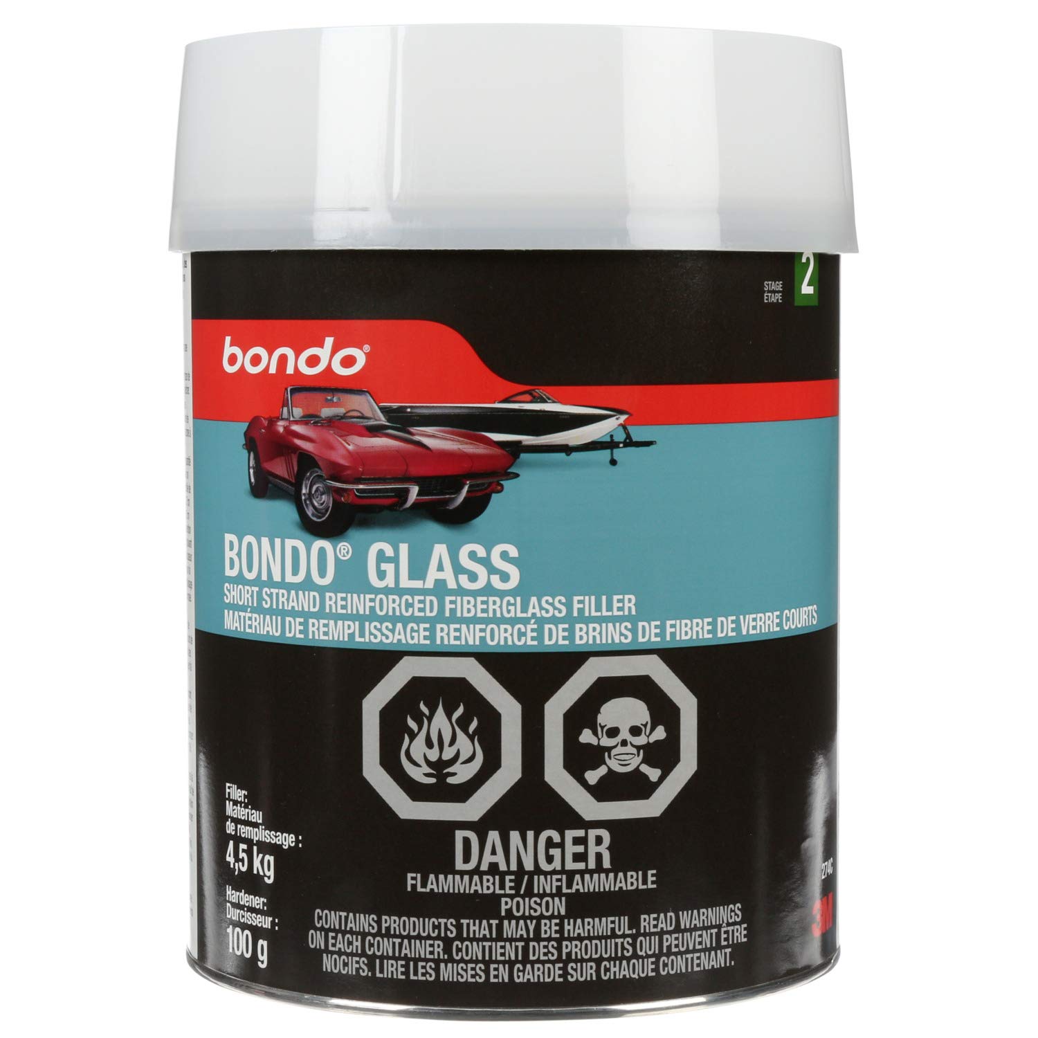Bondo Bondo-Glass Reinforced Filler, 00274, 1 Gallon