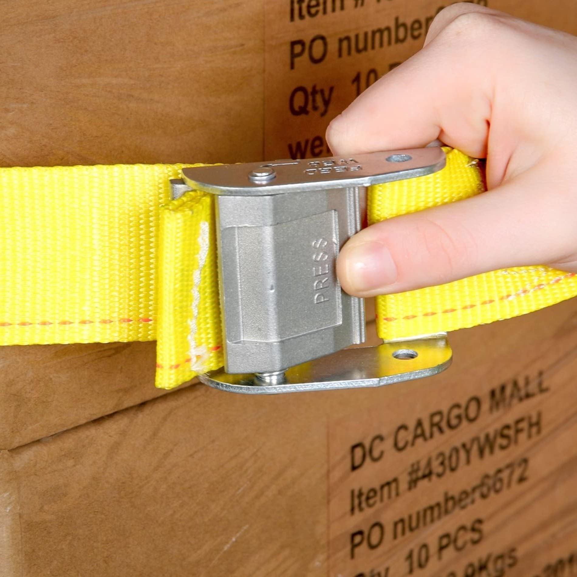 Dc Cargo Mall 2 E-Track Straps, 2'' X 12' Cam Buckle Cargo Tie-Down Straps For Etrack Tie Down Systems In Trucks, Vans, Trailers