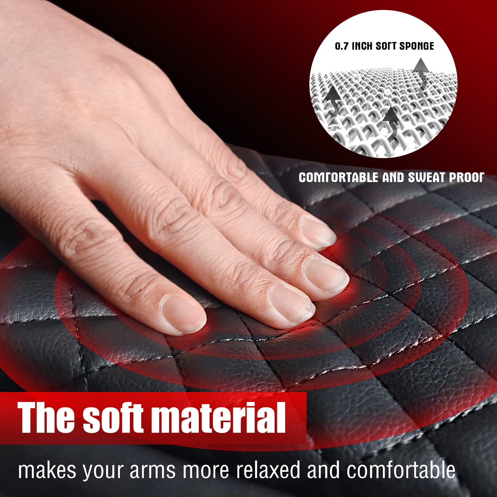 Mabett Center Console Cover For Ford Bronco Accessories 2021 2022 2023 2024 2025 2/4-Door,Prevent Dog Scratches Center Console P