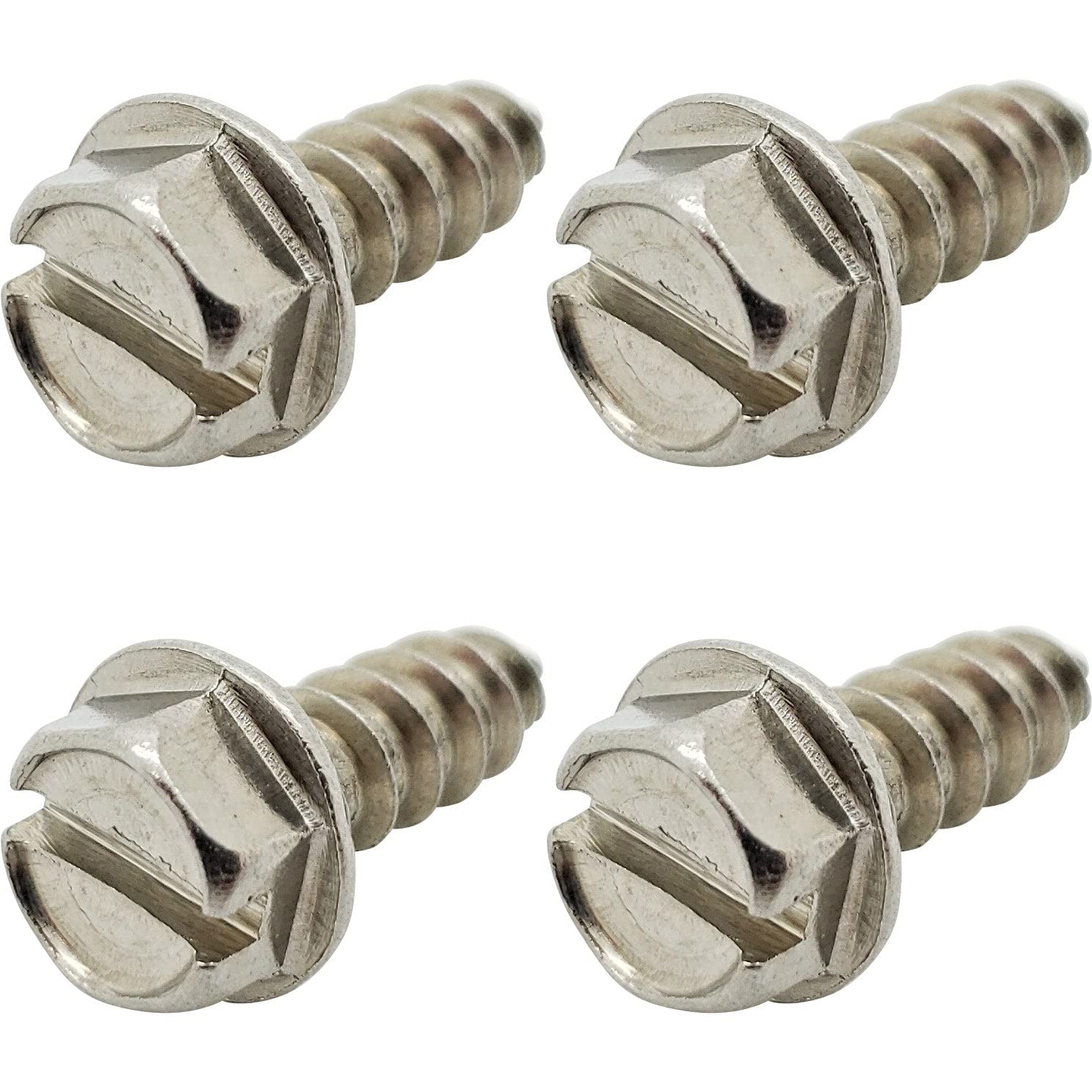 Four (4) Stainless Steel License Plate Screws (Bcp253)