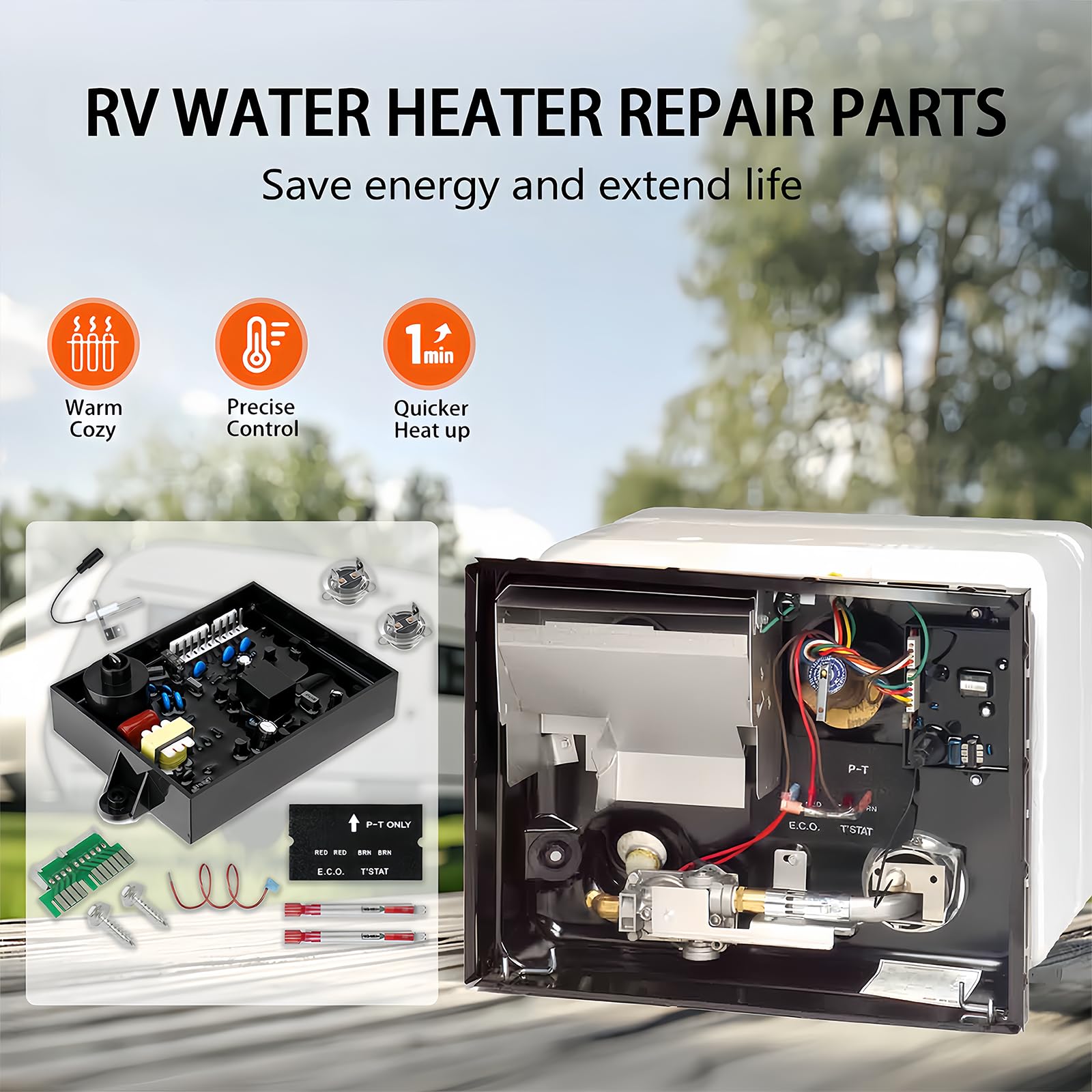 3 in1 RV Water Heater Replacement Part For Atwood/Dometic | 91365 RV Water Heater Control Circuit Board | 91447 RV Water Heater