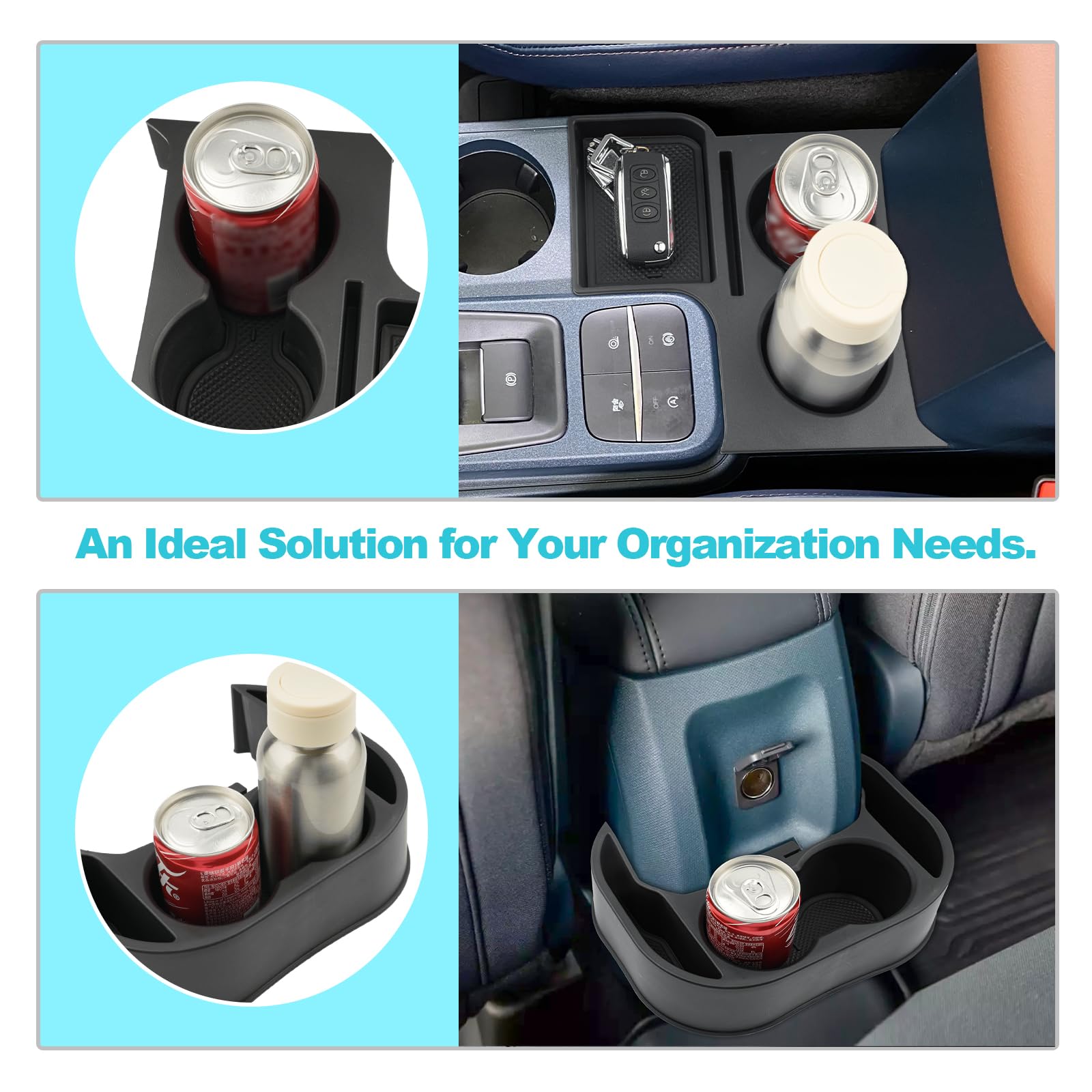 Cdefg 2022-2024 Maverick Car Cup Holder Organizer For Maverick Center Console Cupholders Expander Fit For First Row And Second R