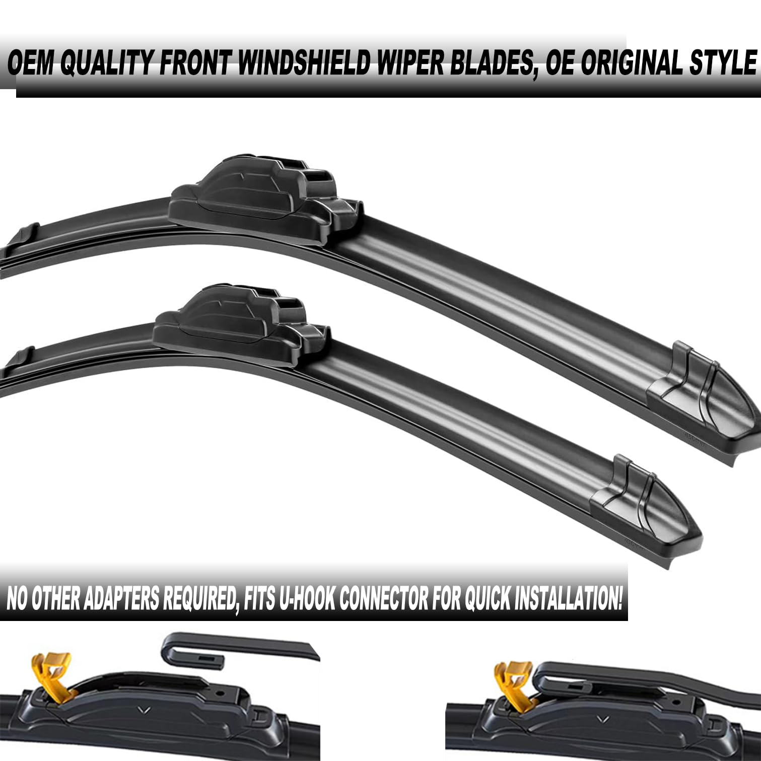 Attke Oem Quality Front Windscreen Wiper Blades For Honda Cr-V-1997-2001/Hyundai Elantra 1992-1995/Suzuki Swift 1996-2001/Toyota