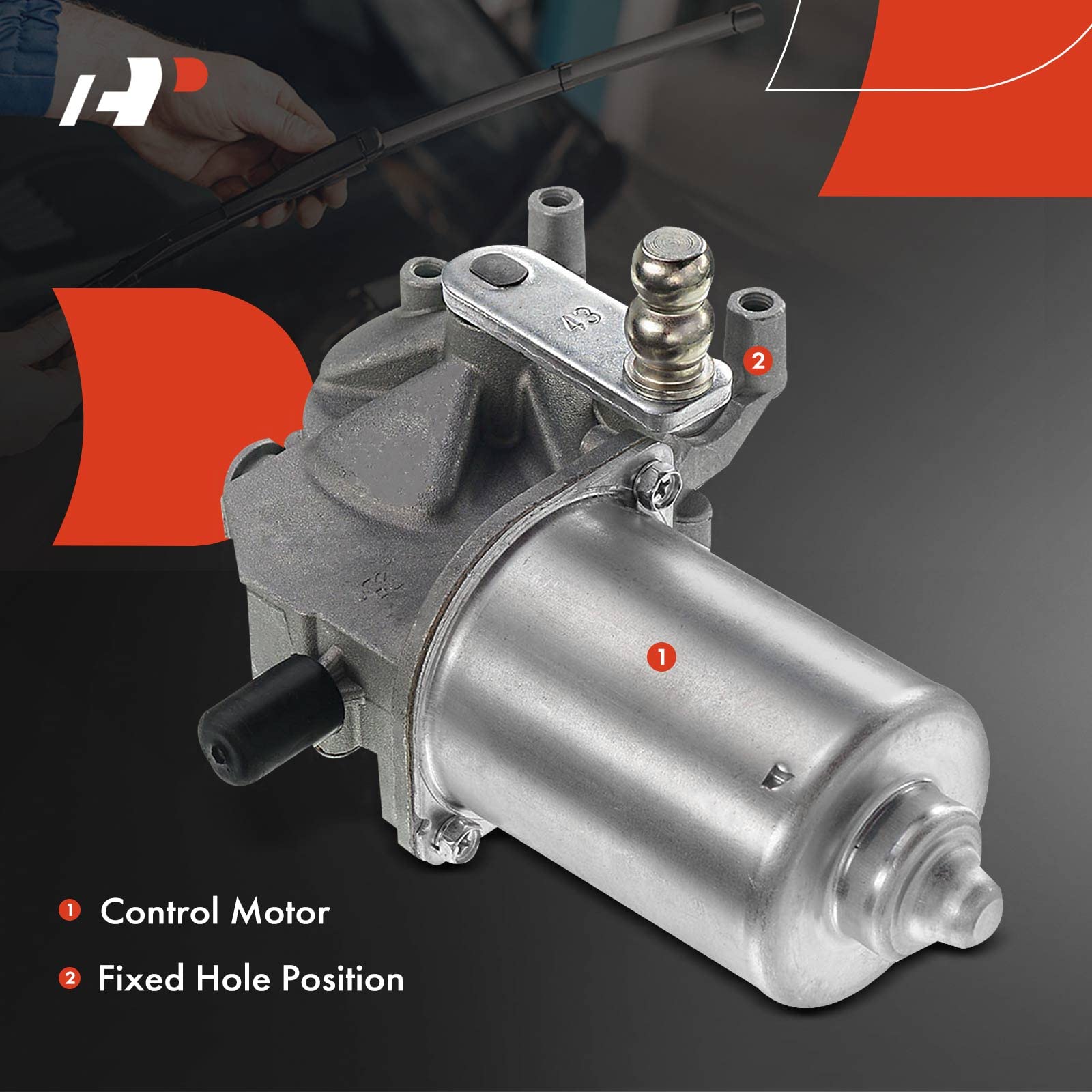 A-Premium Front Windshield Wiper Motor Compatible With Land Rover Lr2 2008 2009 2010 2011 2012 2013 2014 2015, Sport Utility, 4-Pin, Replace# Lr072416, Lr055421