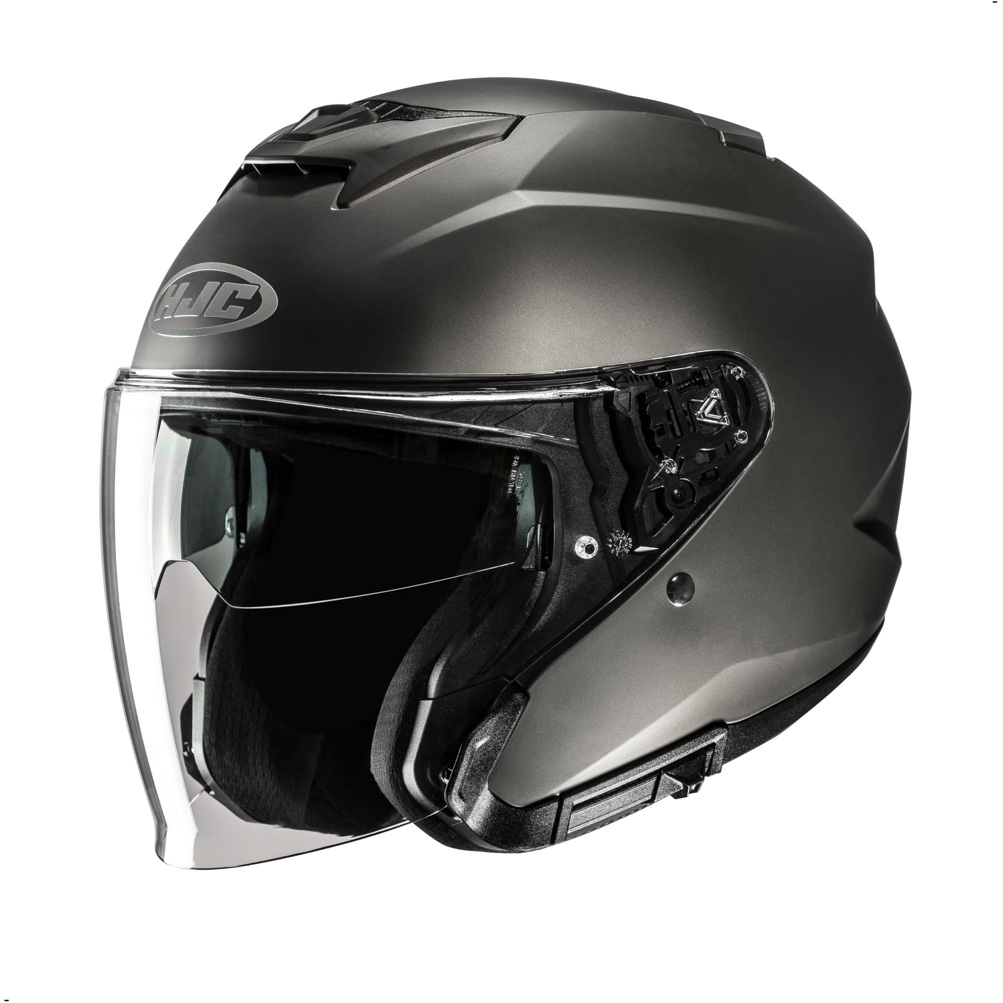 HJC i31 Solid Open Face Motorcycle Helmet, DOT Approved (Semi Flat Titanium, XX-Large)