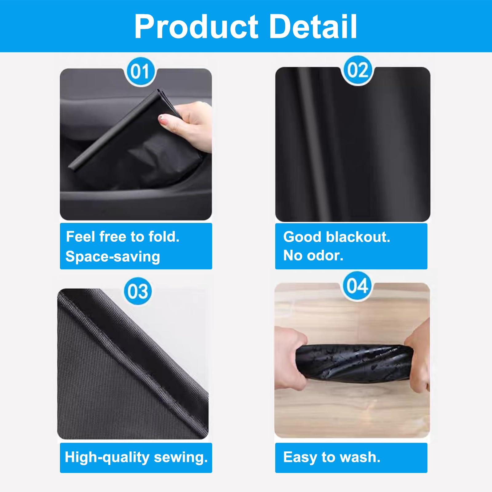 Ovege Car Window Shades Magnetic 4pcs-Blackout Side Window Shade for Baby in Car Privacy Curtain UV Protection