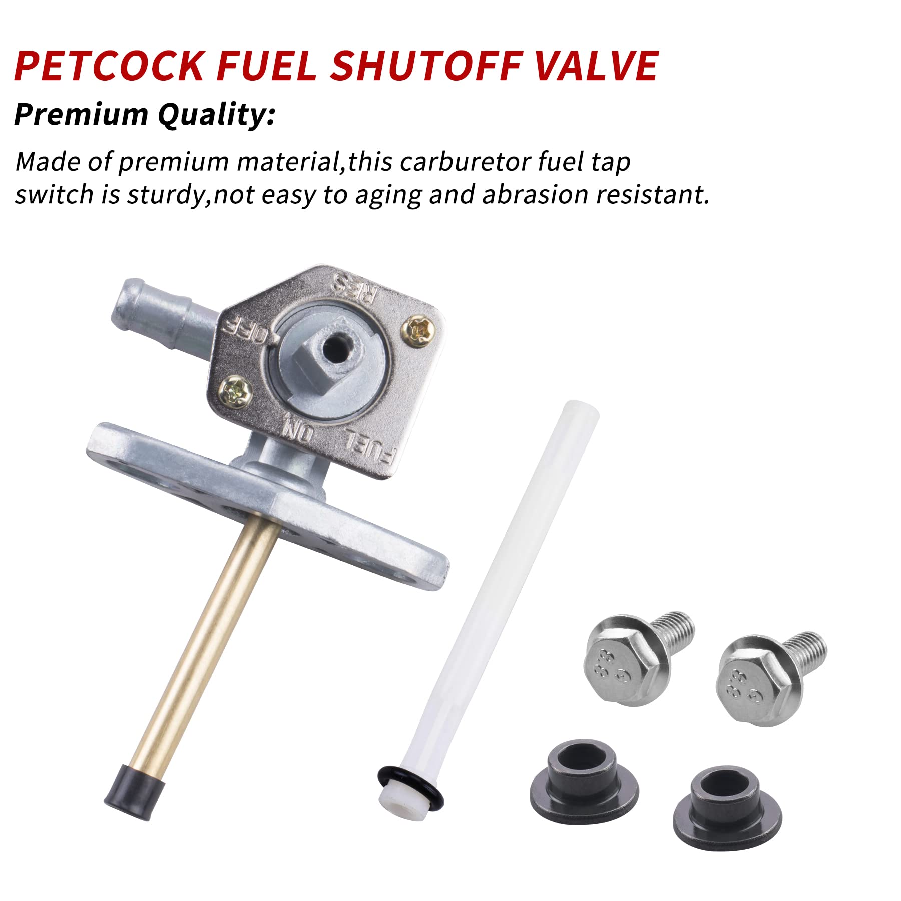 Fuel Tank Petcock Vavle Shut Off Tank Switch Compatible with Honda TRX 250EX 350 400 420 Foreman Recon 250 Rancher TRX400 450 50