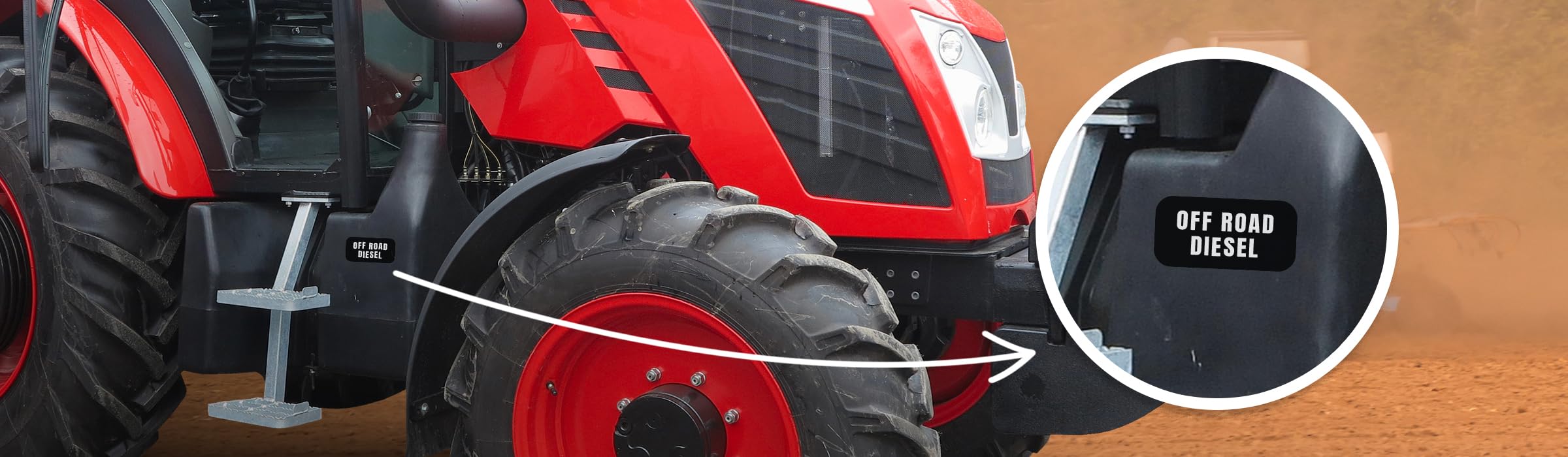 Off Road Diesel Sticker - Tractors, Construction, Agriculture, And Heavy Equipment - Weather Proof, Extreme Stick, Commercial Gr