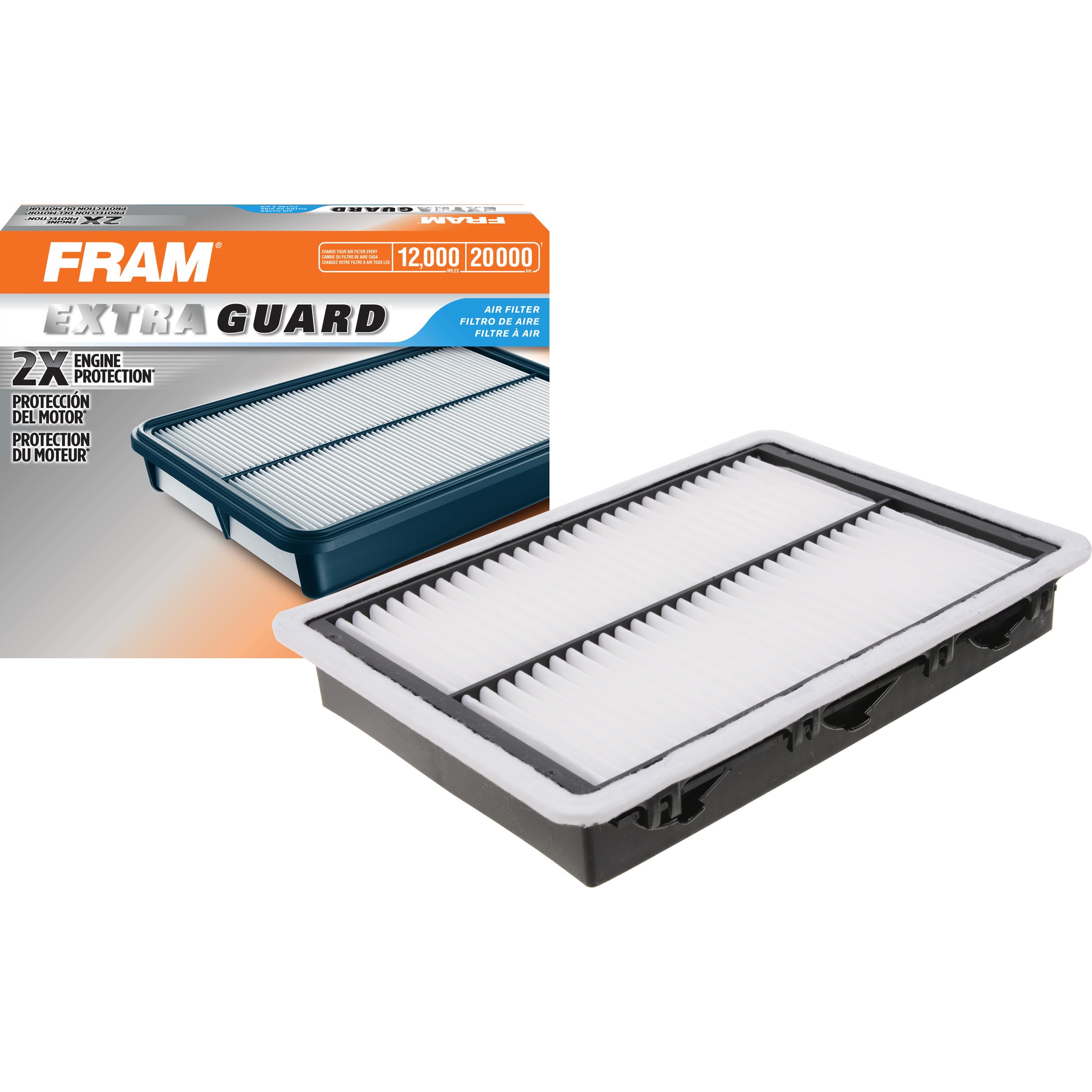 Fram Extra Guard Ca11942 Replacement Engine Air Filter For Select Hyundai Sonata And Kia Optima (2.0L & 2.4L), Provides Up To 12 Months Or 12,000 Miles Filter Protection
