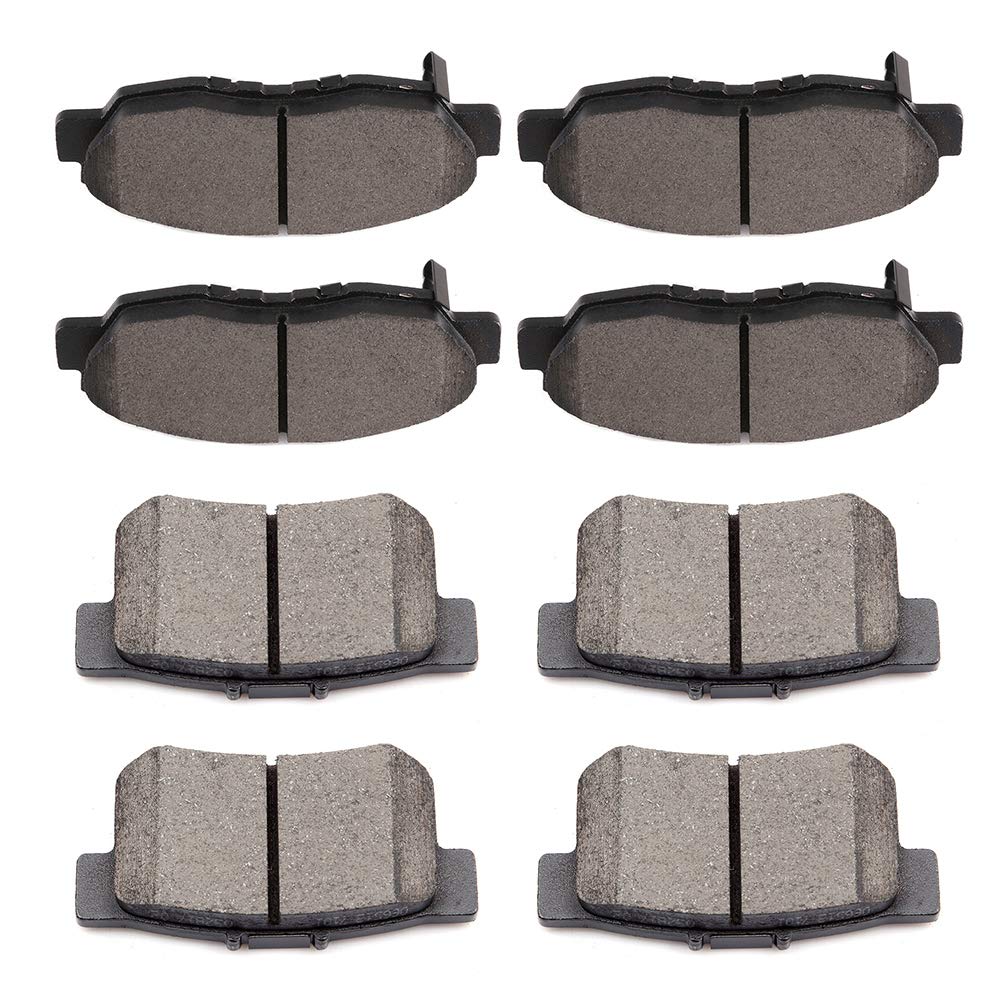 Cciyu D1578 D537 Front Rear Ceramic Brake Pads Kits 8Pcs Fit For 2012 For Honda Civic