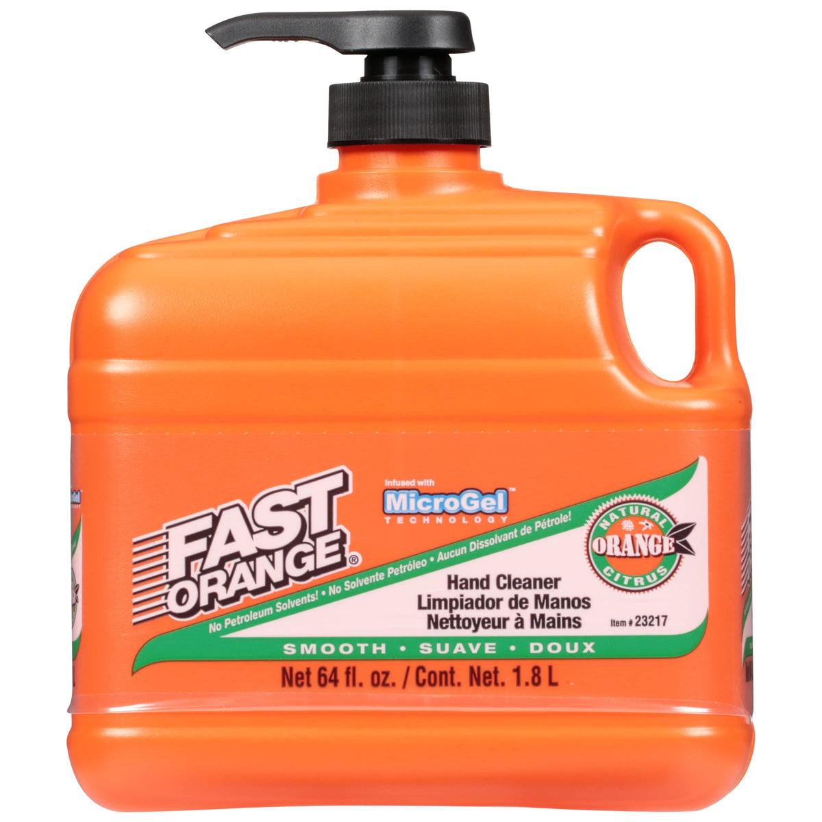 Fast Orange 23217 Smooth Lotion Hand Cleaner With Pump, 1/2 Gallon