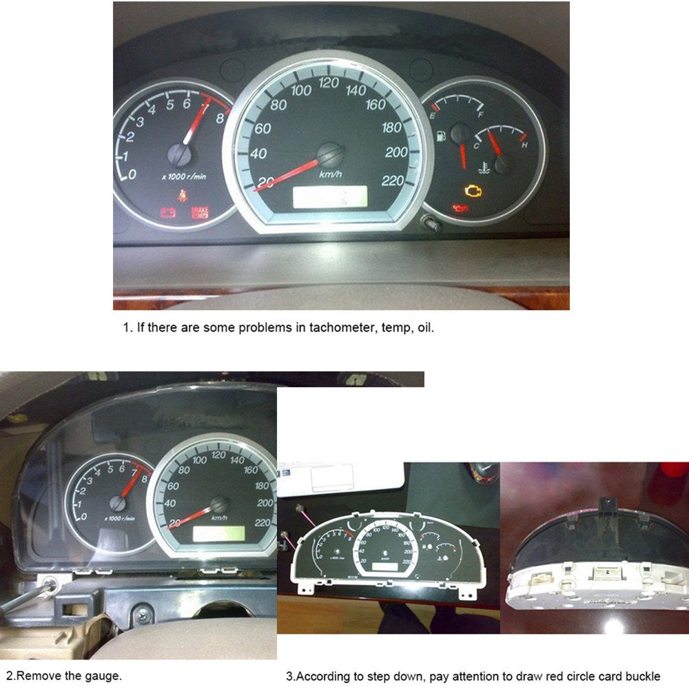 Dr.Roc Instrument Cluster Gauge Stepper Motor Repair Kit X27 168 (6 Motors,10 Backlight Bulbs,1 Remove Tool,Flux Rosin Core Solder) Compatible With Chevy Silverado Tahoe Gmc Sierra Yukon