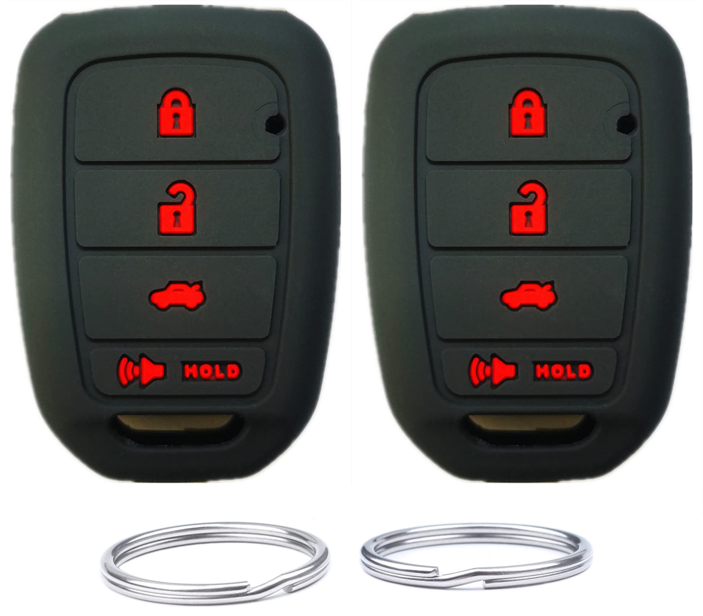 Silicone Key Fob Cover Case Compatible With Honda Accord Civic Crosstour Cr-V Hr-V.Part Number:Mlbhlik6-1Ta (Only Fit Straight K