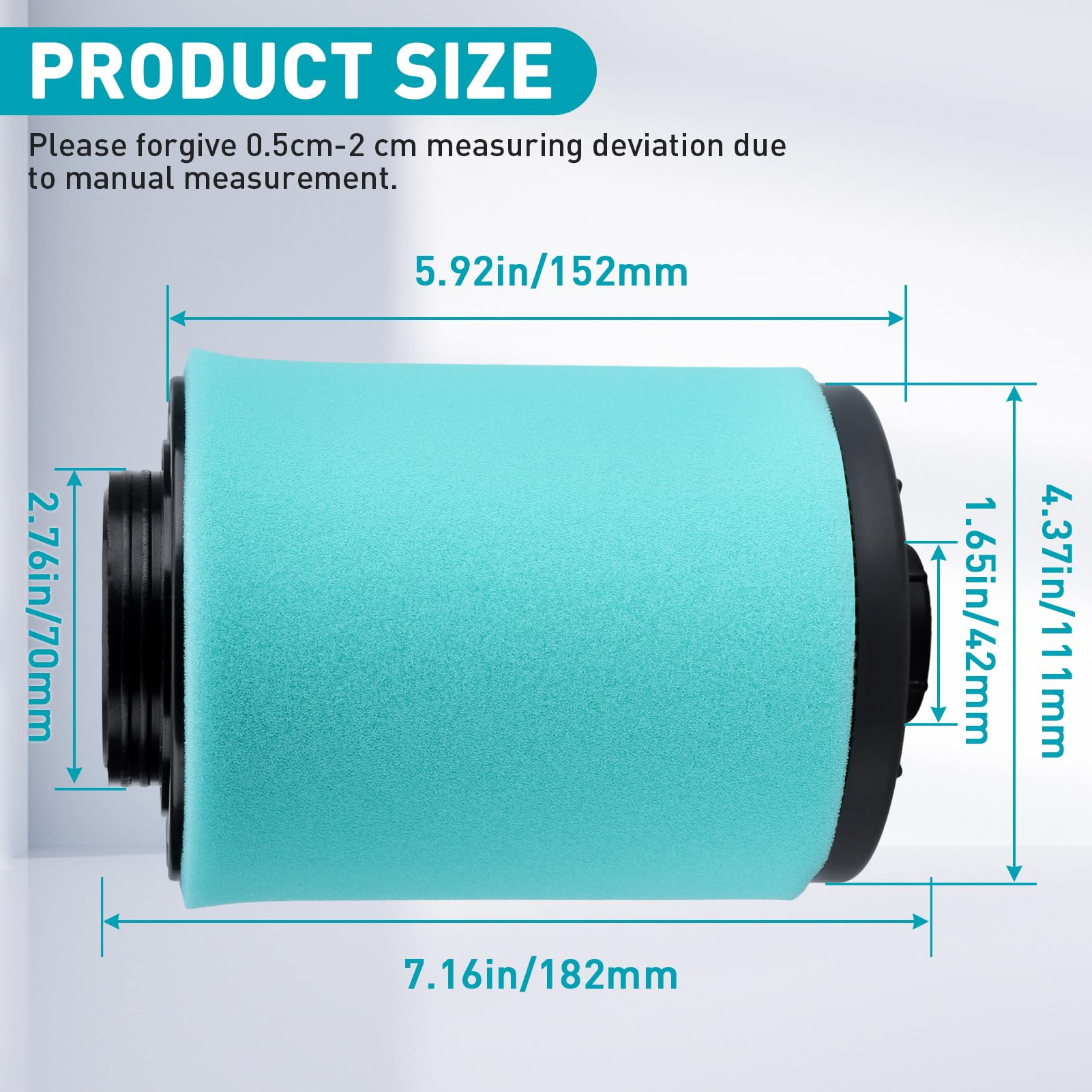 Air Filter 707800371 Replacement For Can-Am Outlander 450 500 650 800R 850 1000 1000R Renegade 500 570 800R 850 1000 1000R Atv 2